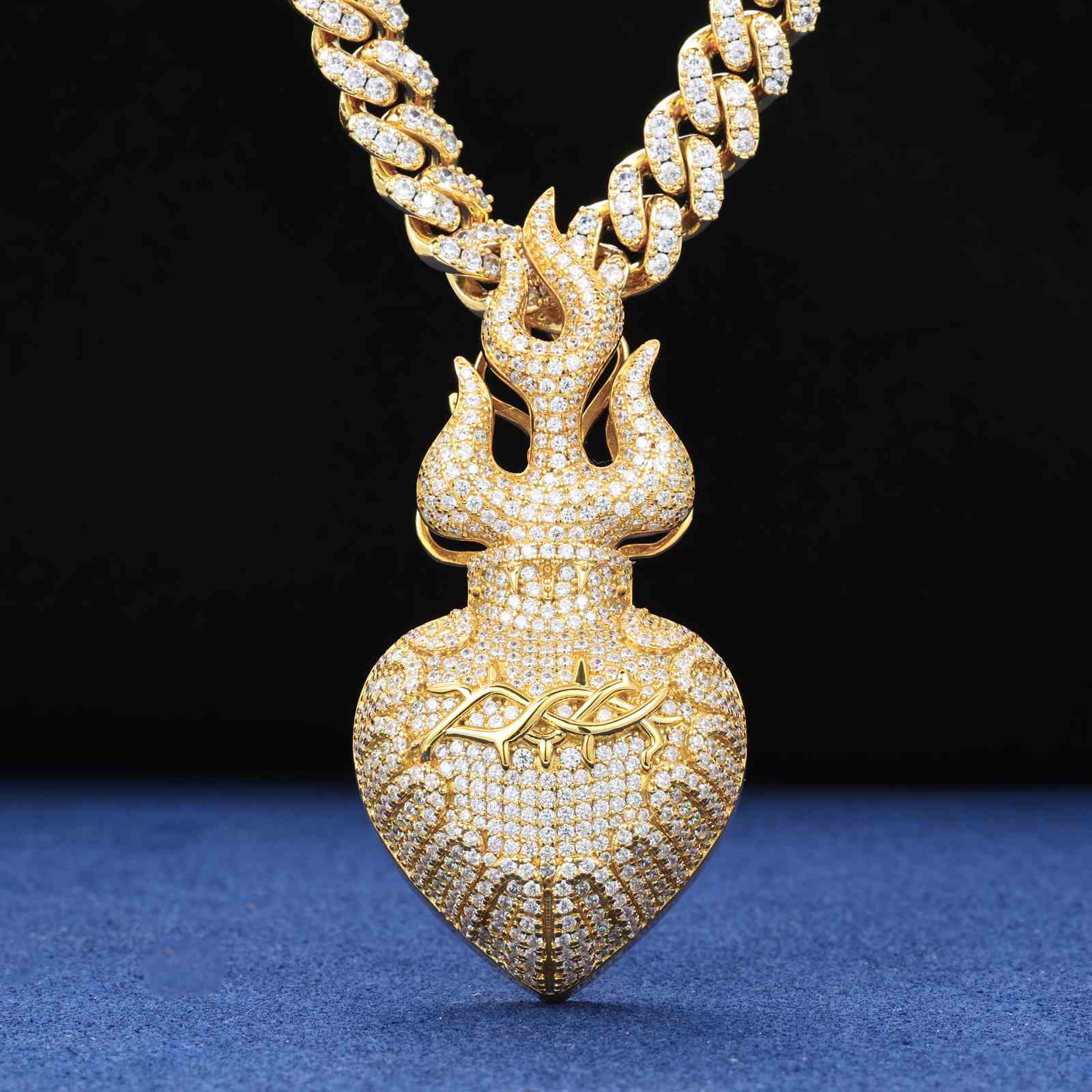 Flame Heart Thorn Pendant