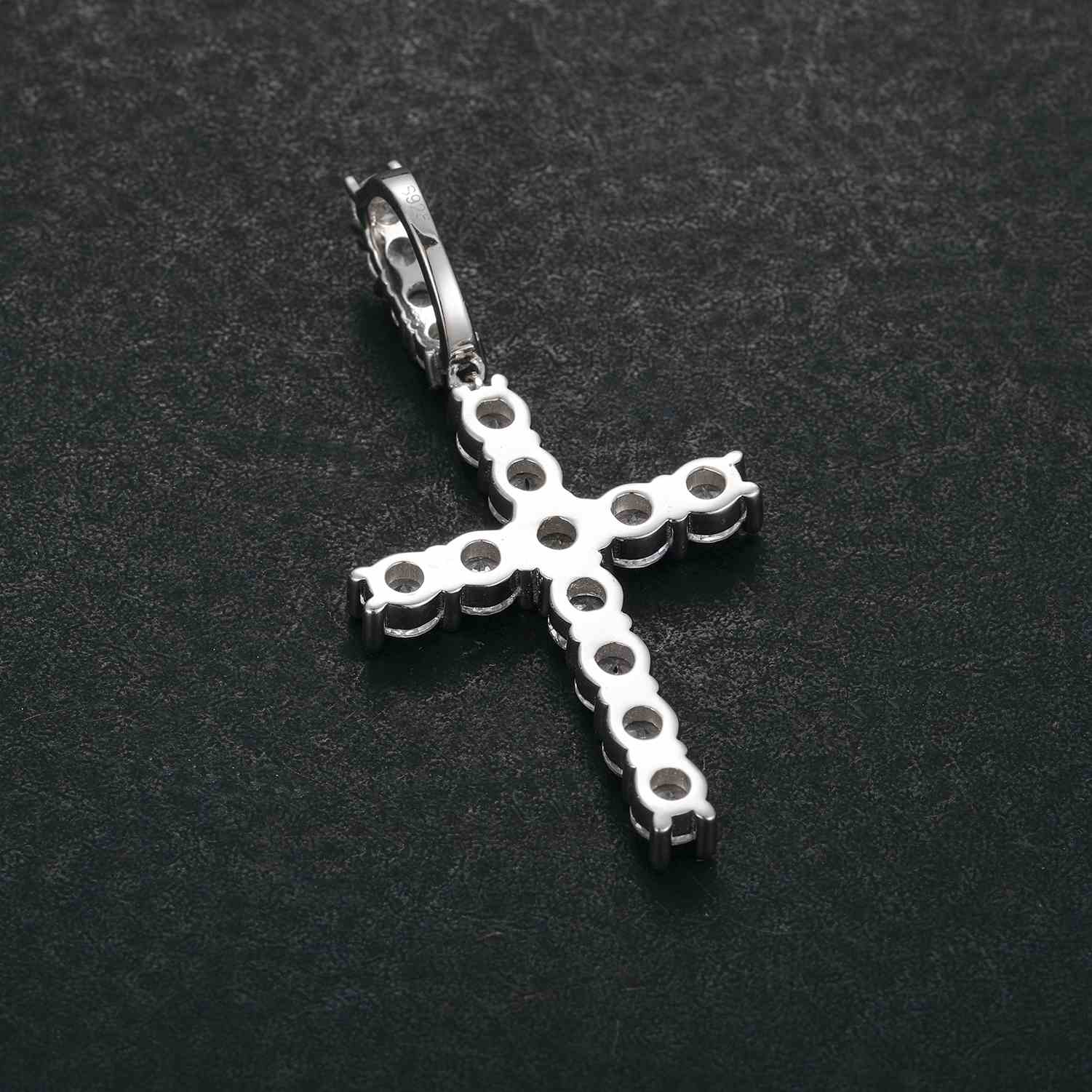 1 Row Iced Out Cross Pendant