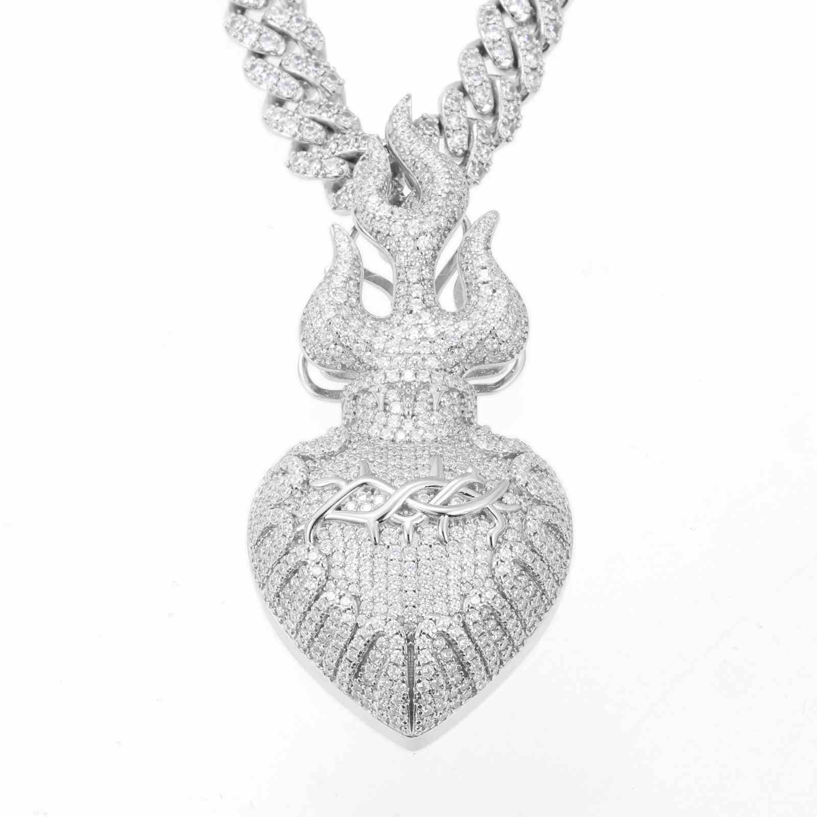 Flame Heart Thorn Pendant