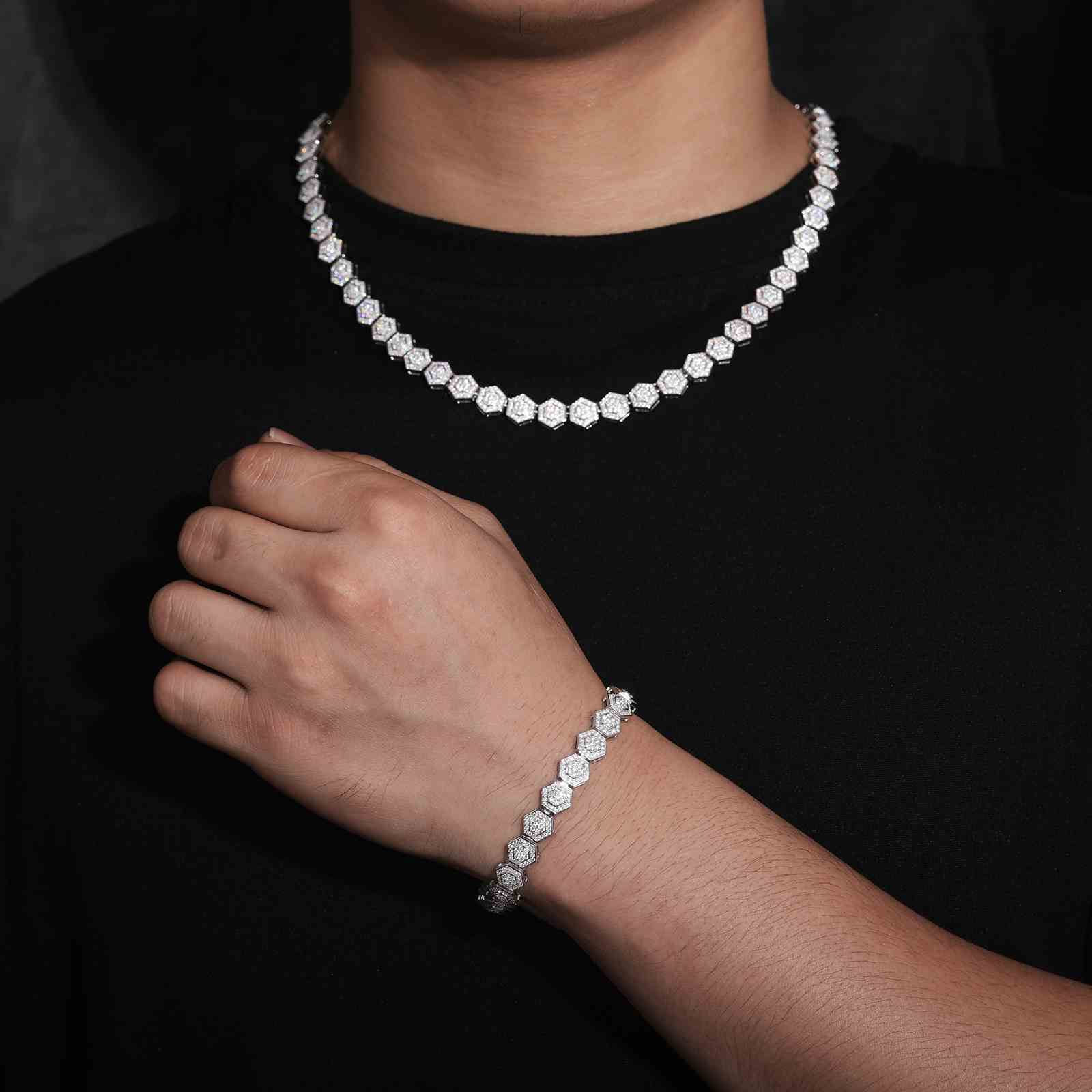 9mm Hexagon Bracelet