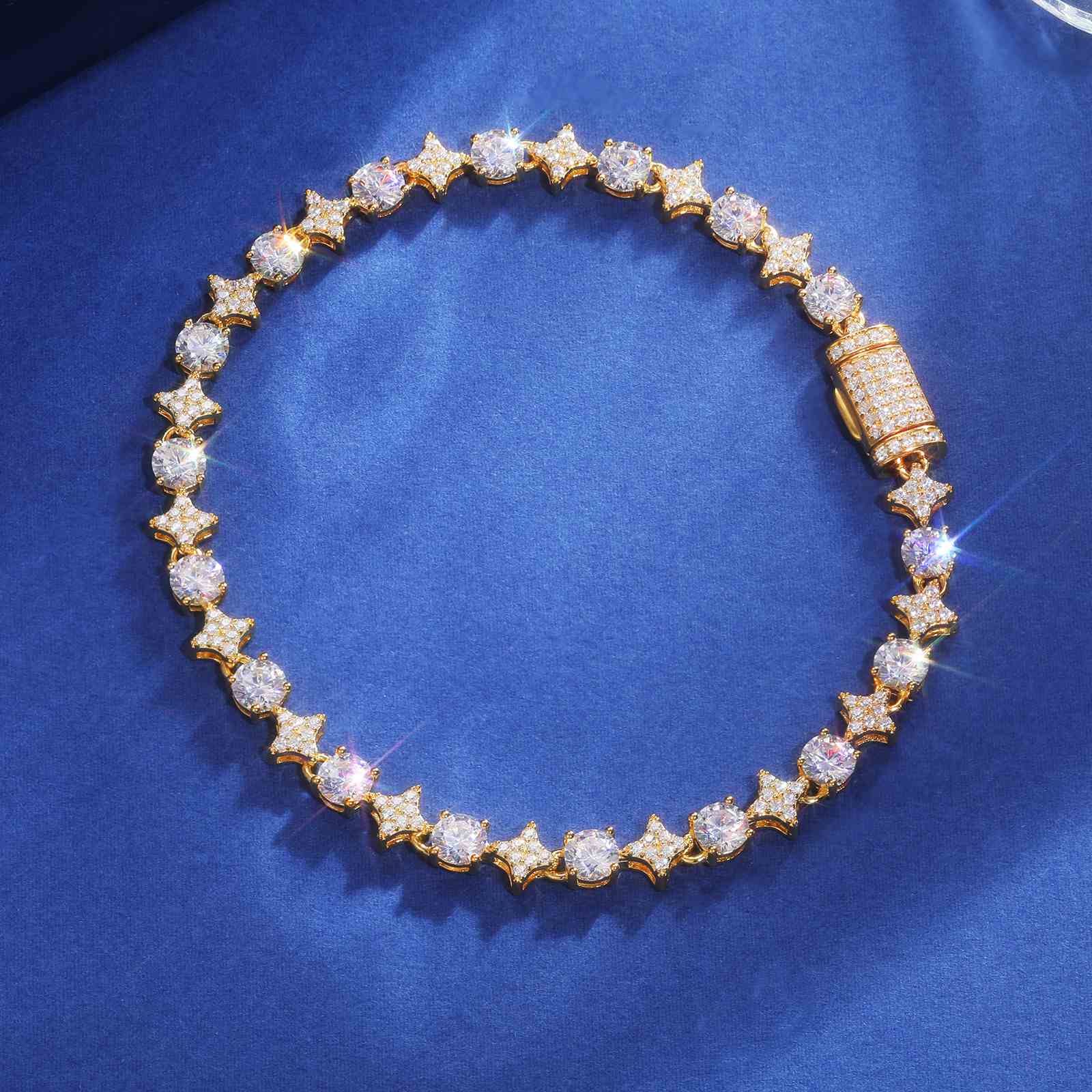 6mm 8mm Star Halo Tennis Bracelet