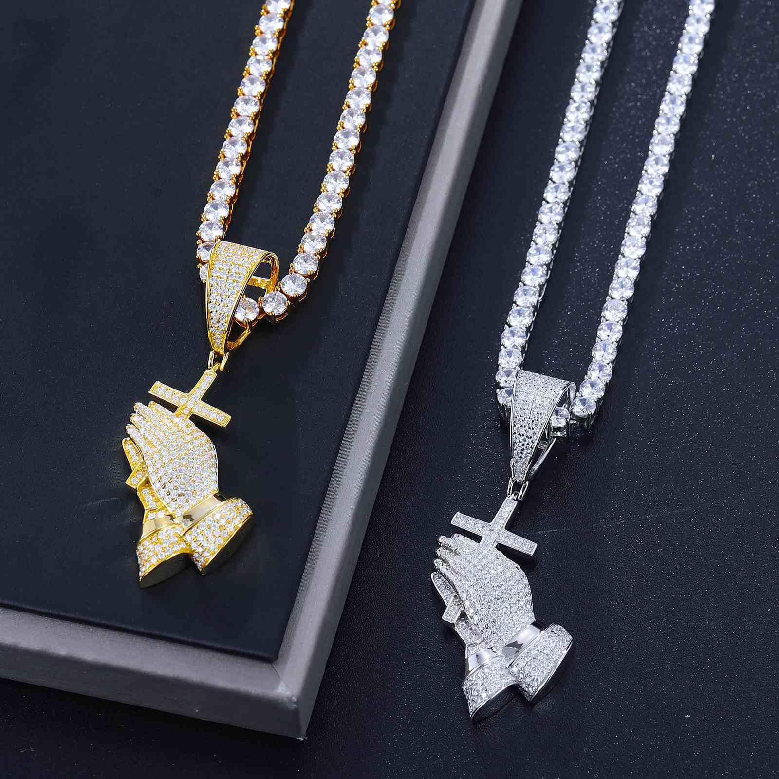 Cross Pray Hand Pendant
