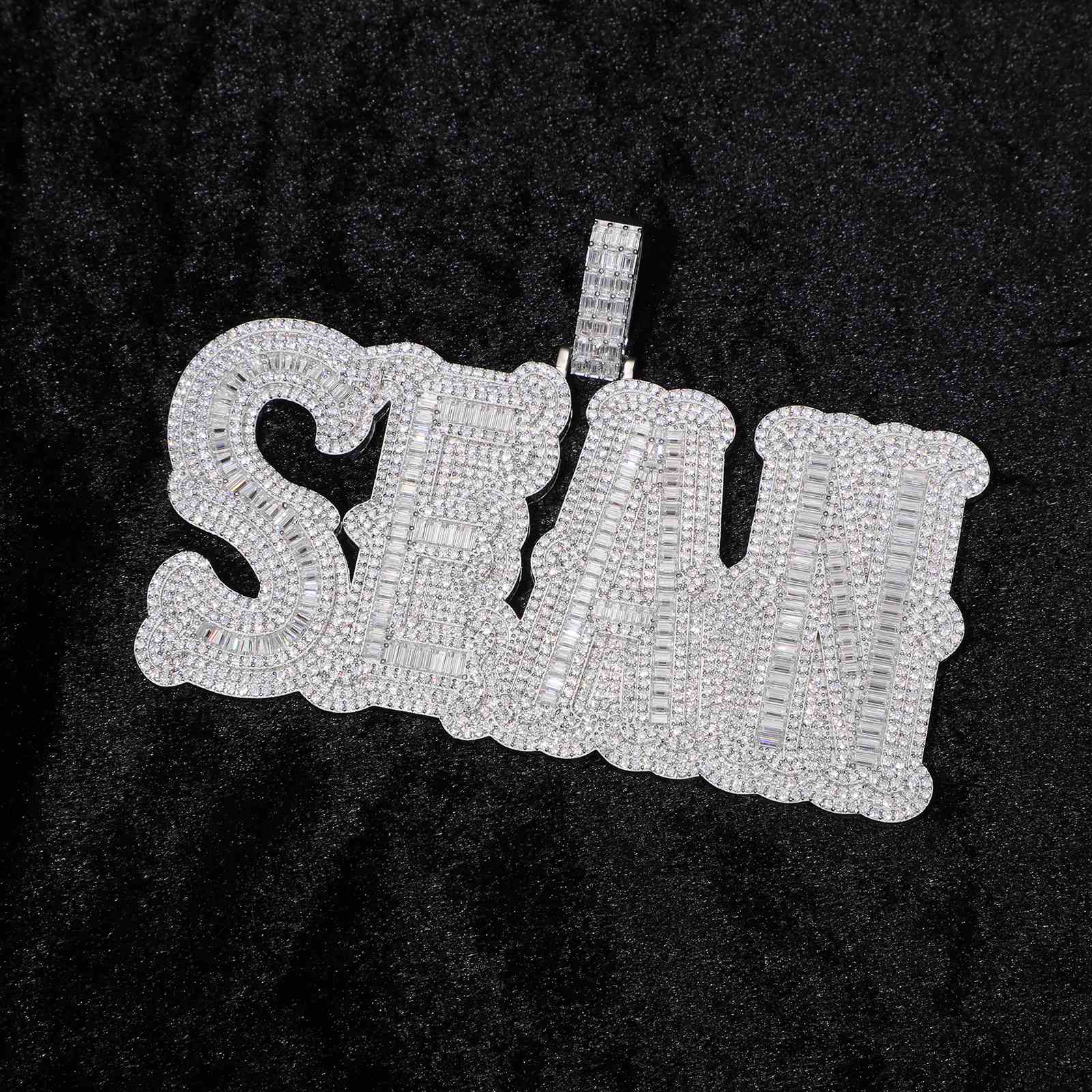 Baguette SEAN Letter Pendant