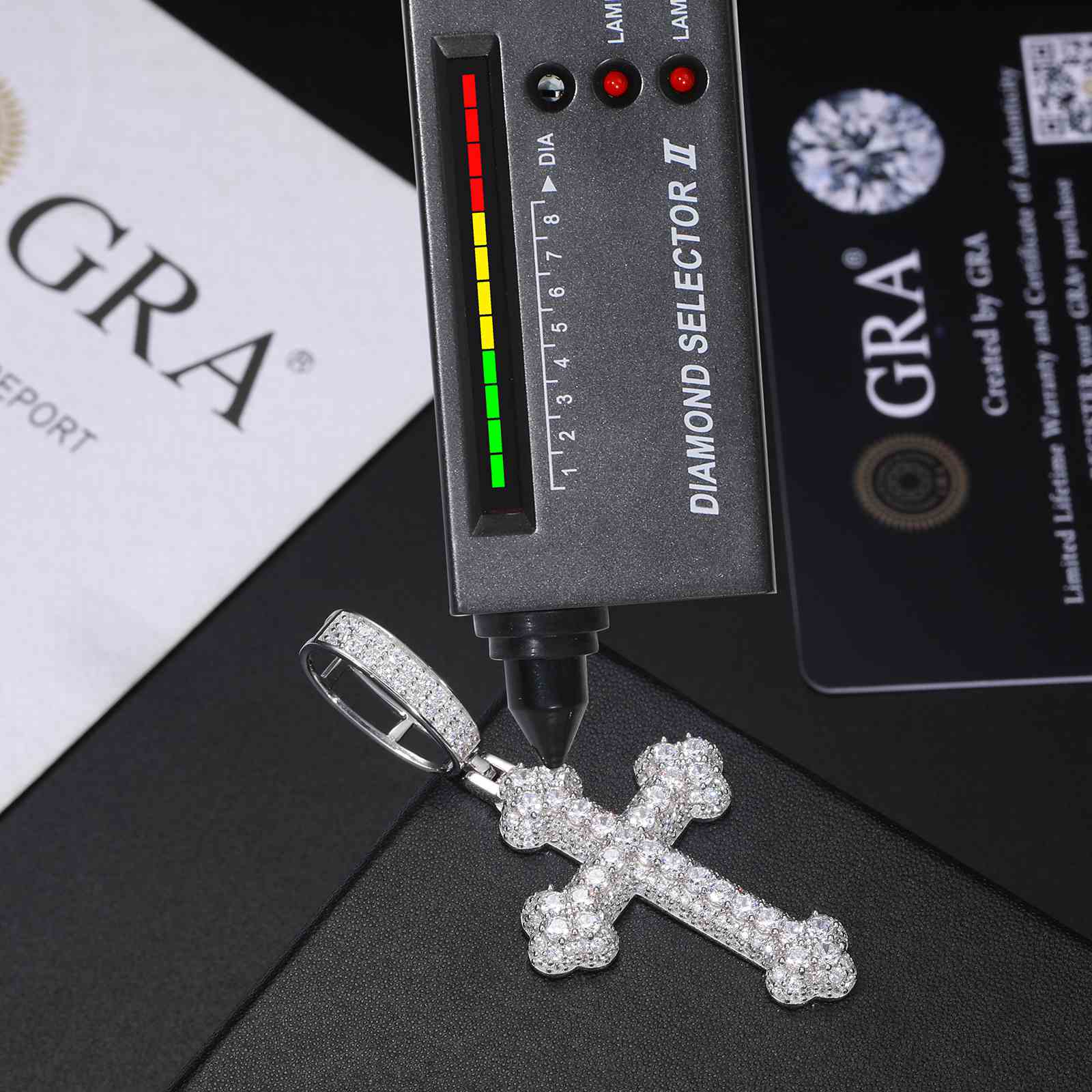 Iris Cross Pendant