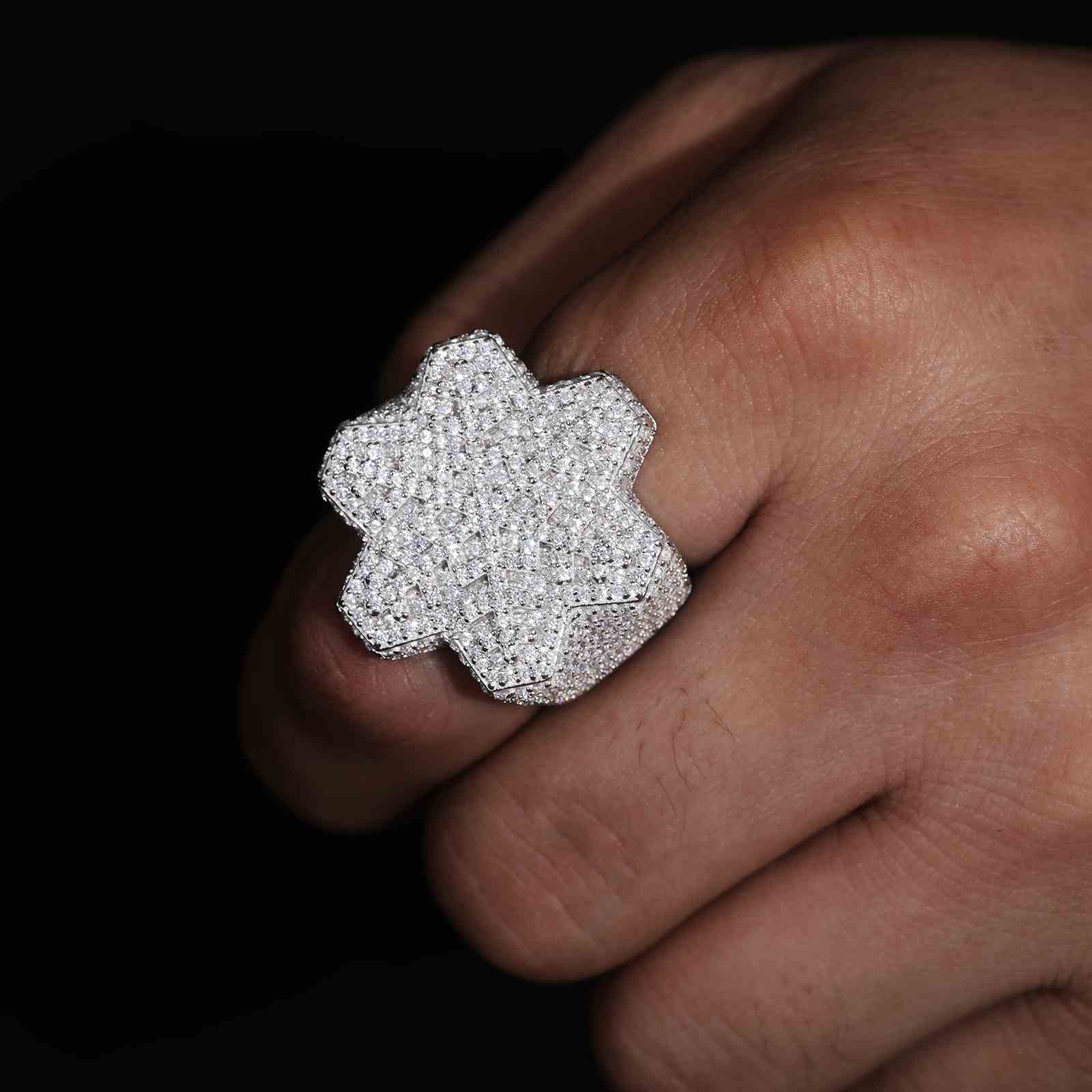 Hexagon Snowflake Ring