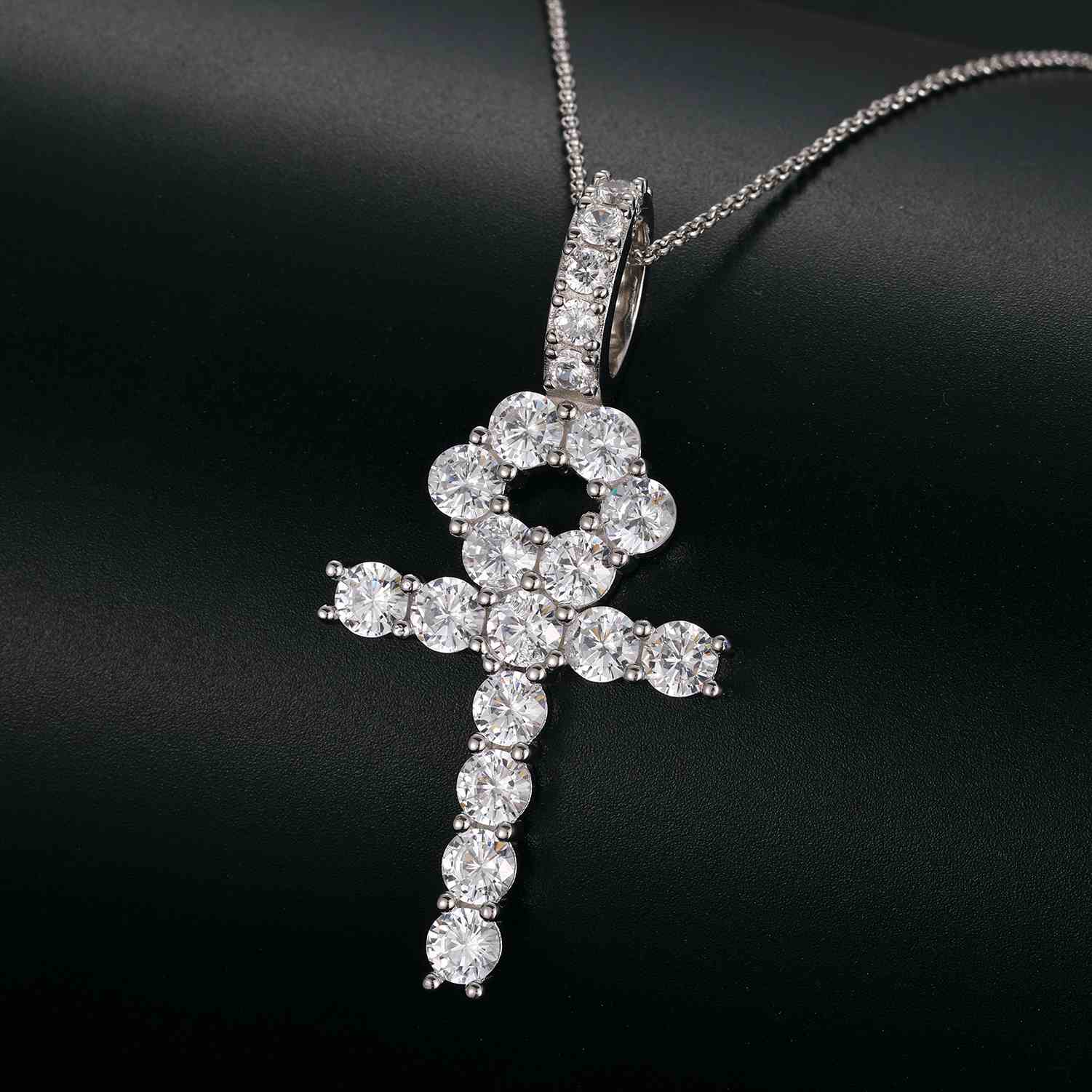 1 Row Ankh Cross Pendant