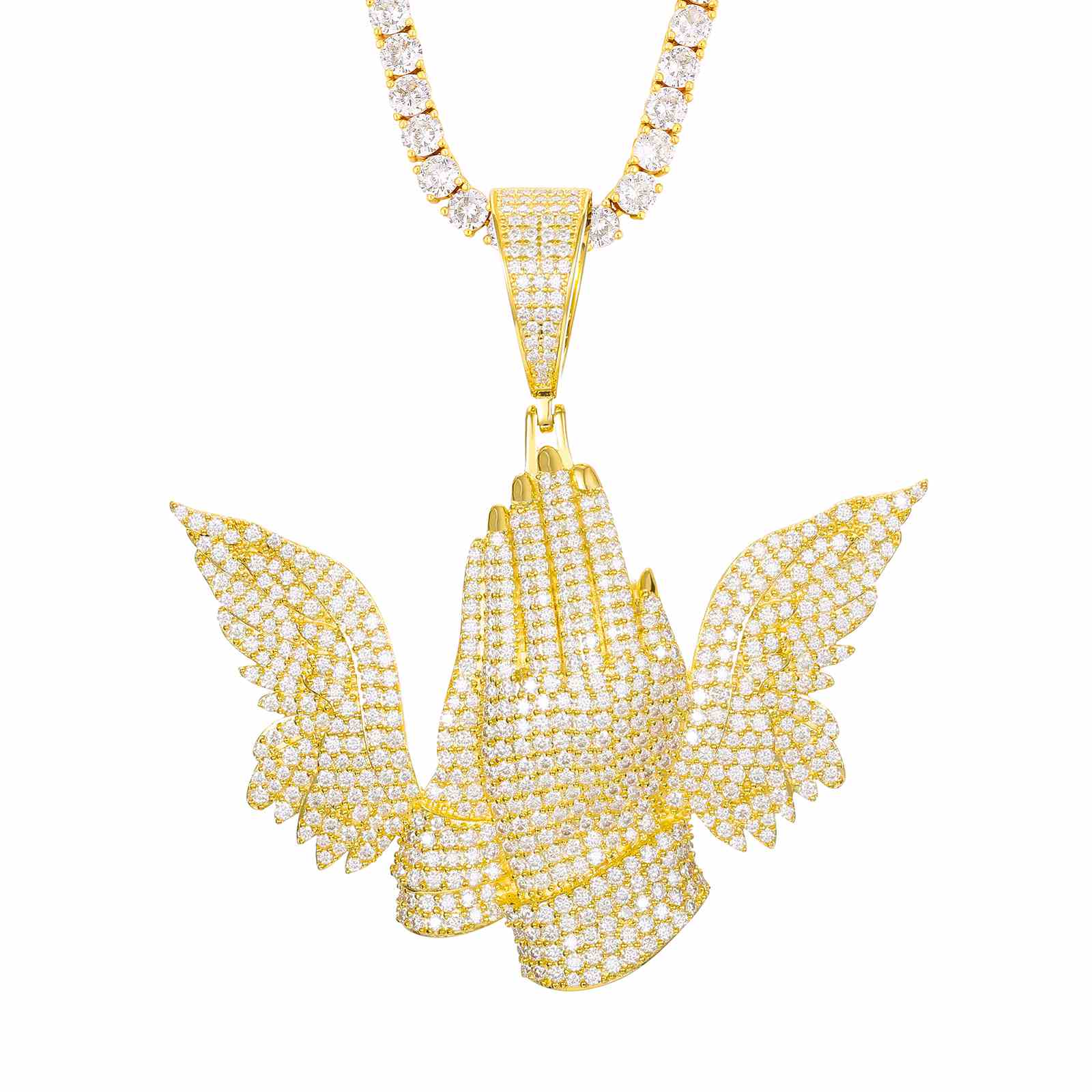 Wing Praying Hand Pendant