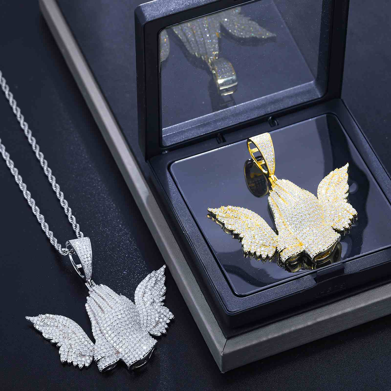Wing Praying Hand Pendant