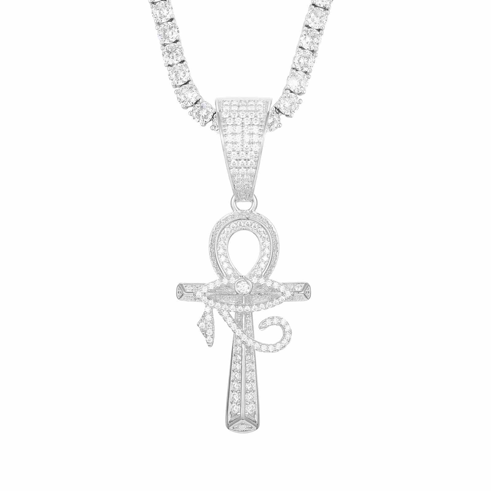 Evil Eye Ankh Cross Pendant