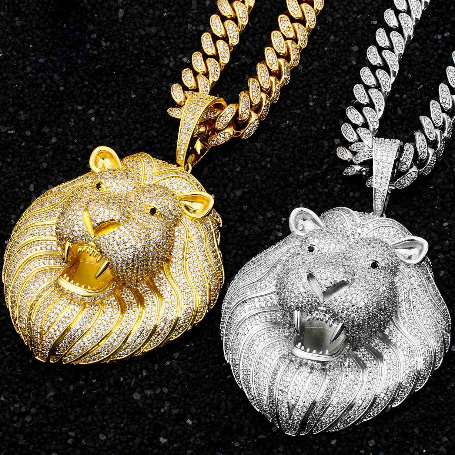 Iced Out Lion Head Pendant