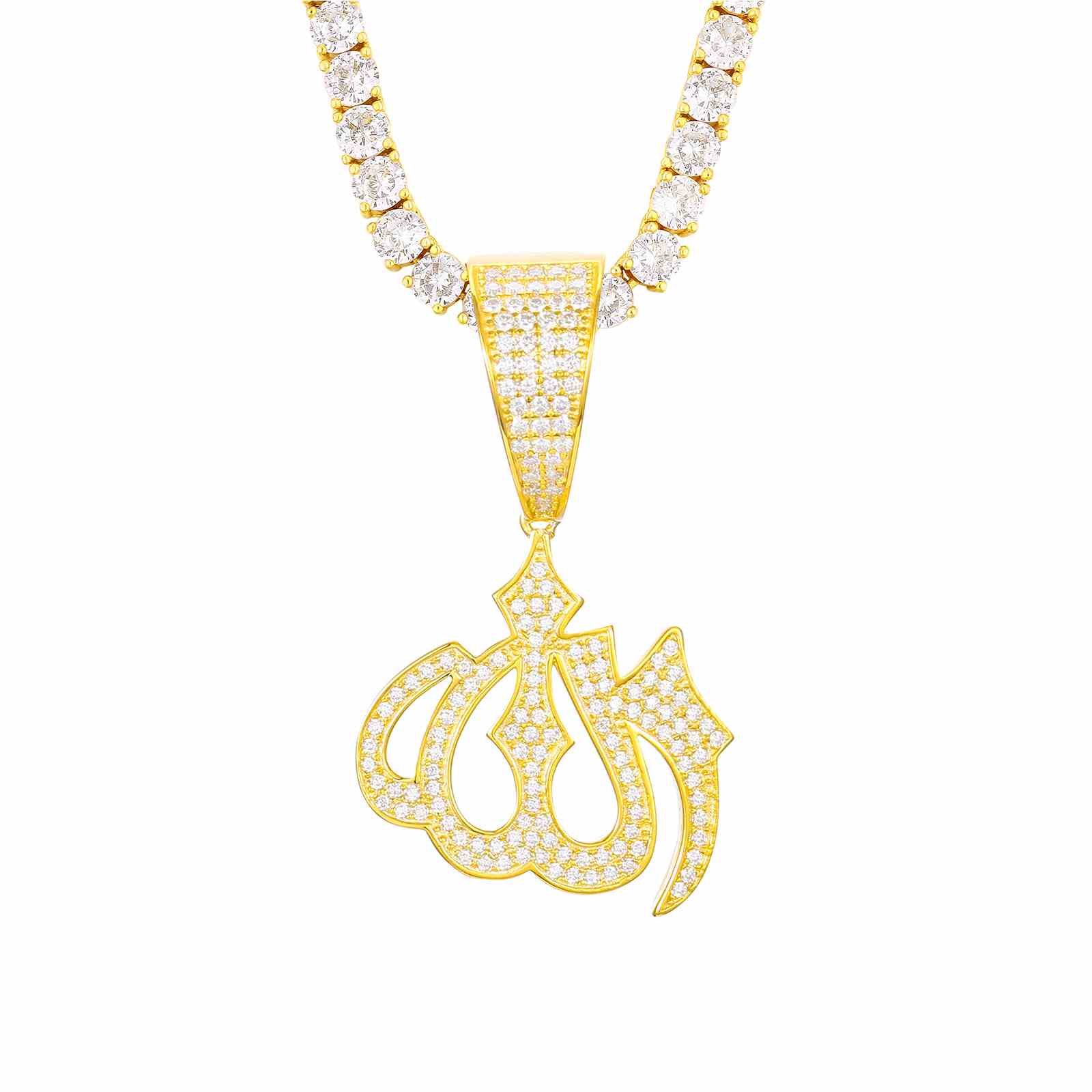 Iced Out Allah Pendant