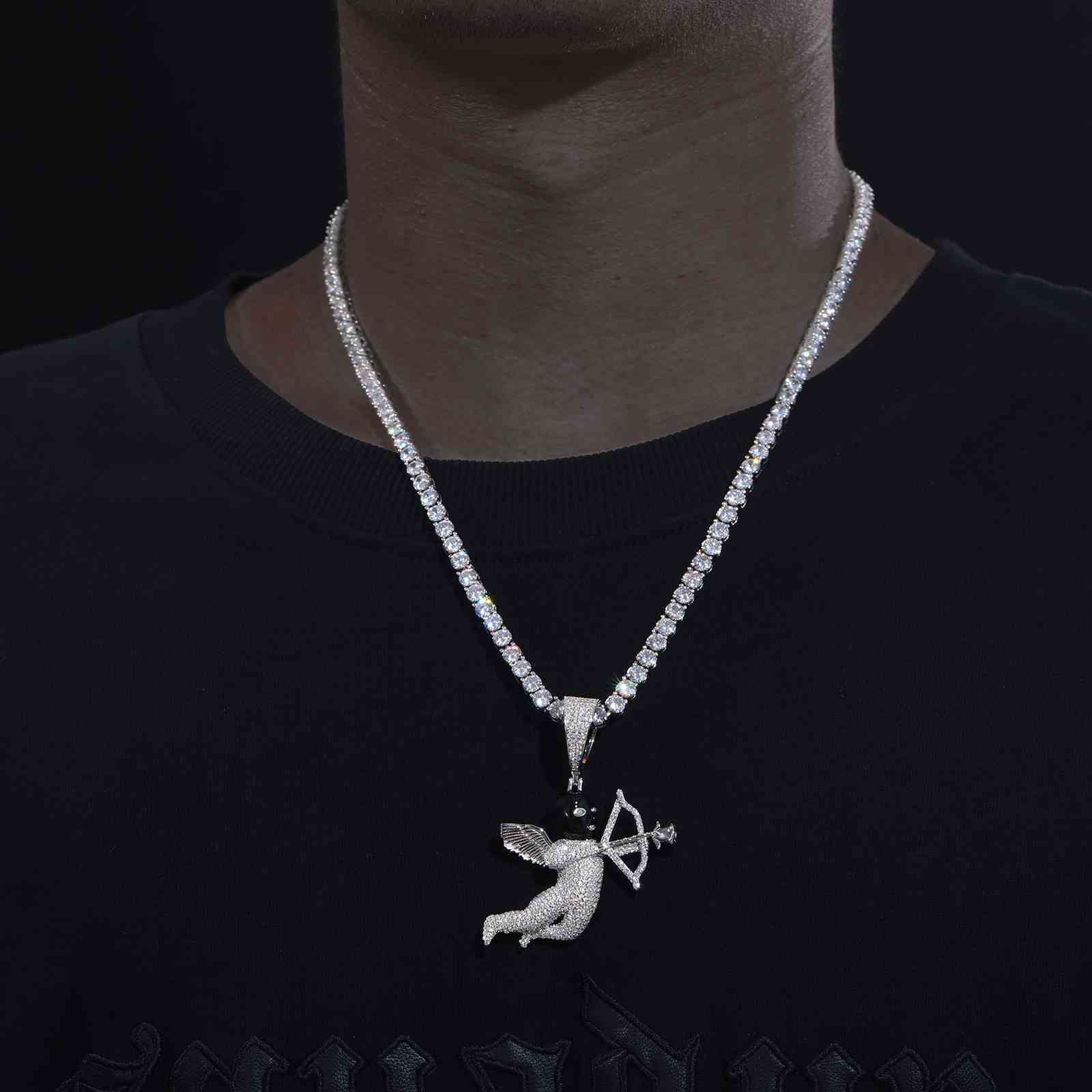 Angel Cupid Pendant Black Masked Arrow Of Eros