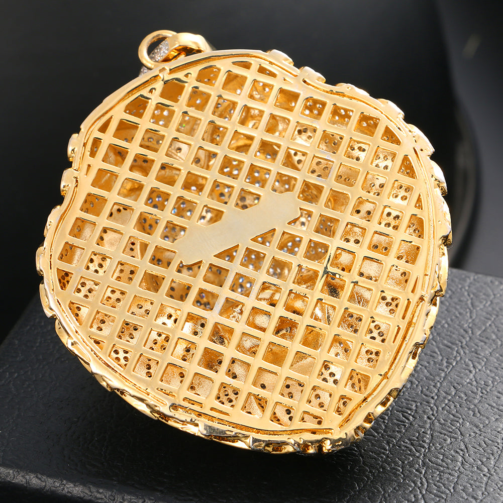 Iced Lion Head Pendant Hip Hop Animal Jewelry CZP0339