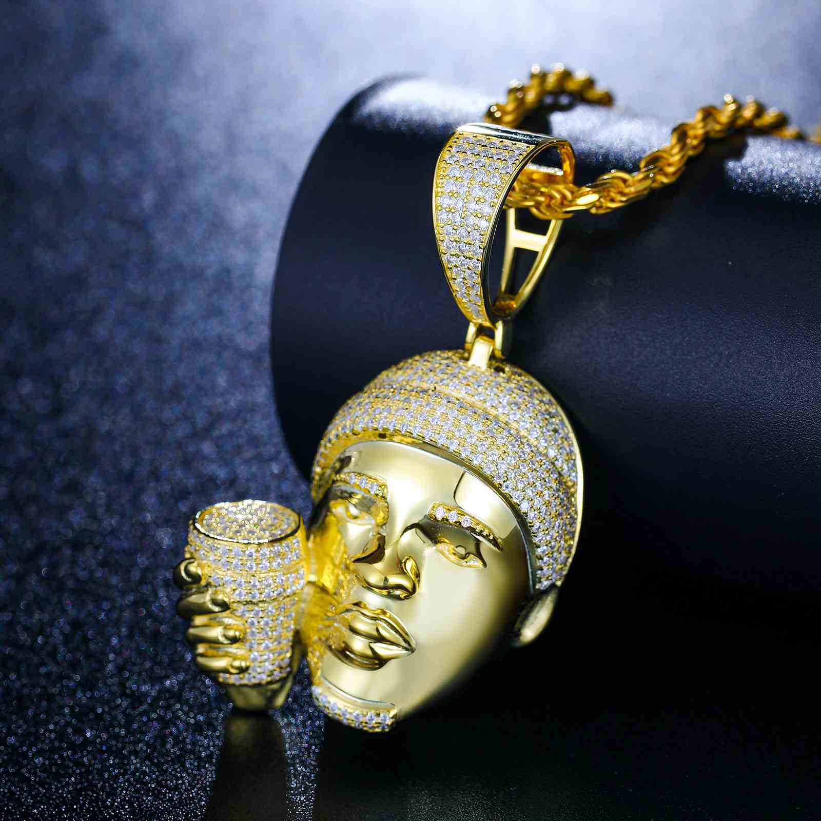 Rapper Head Pendant With Cup