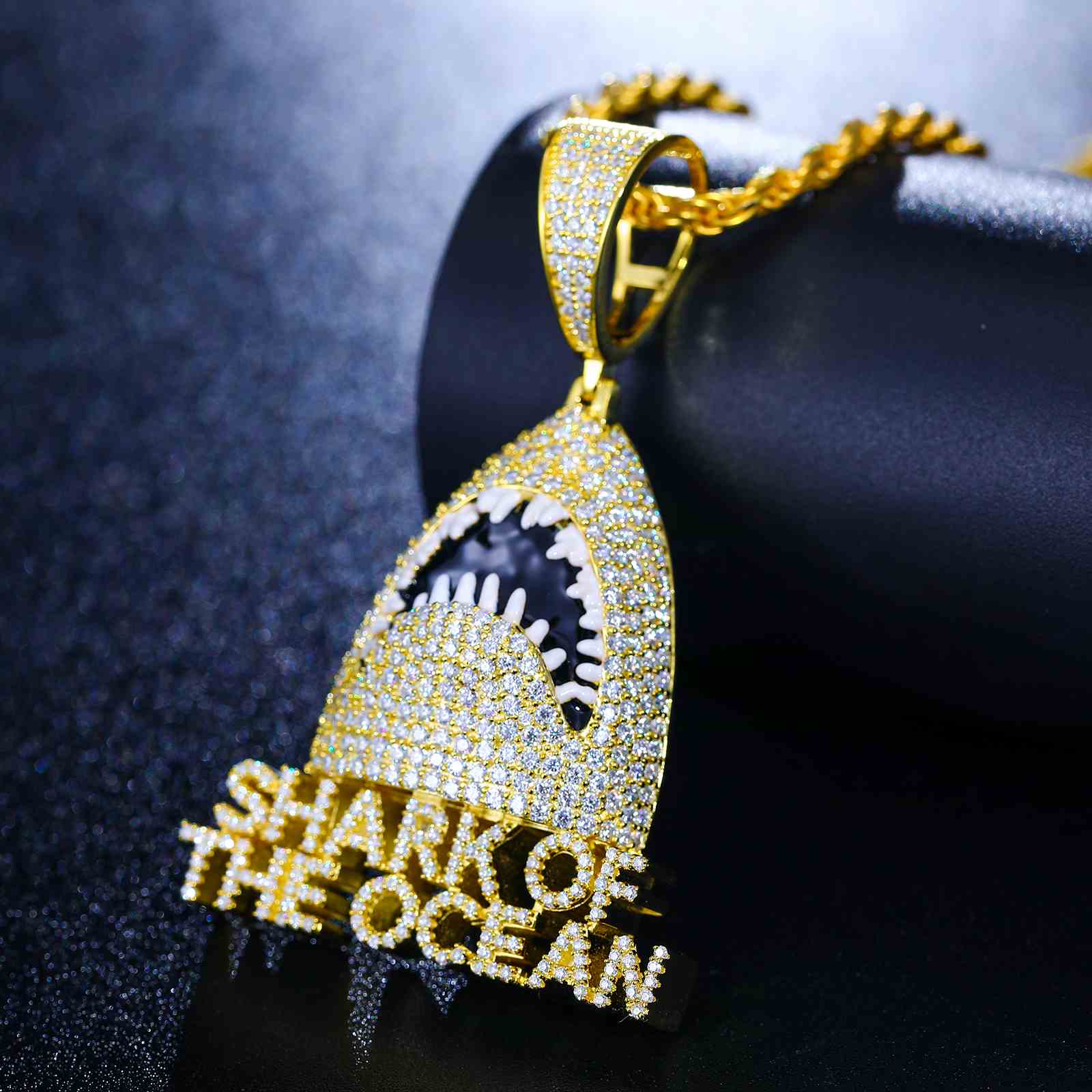 Shark Head Letter Pendant