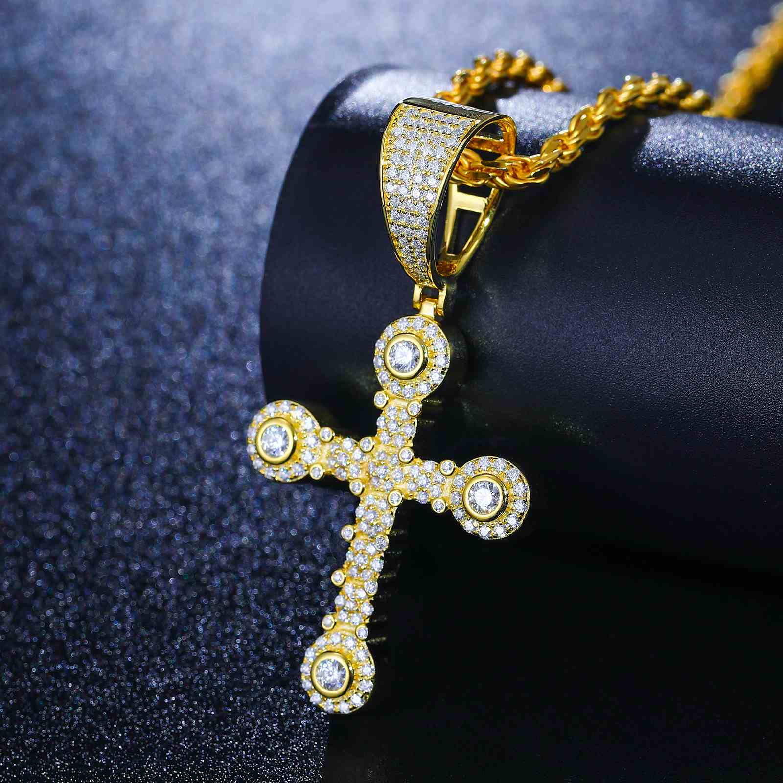 Star-studded Cross Pendant
