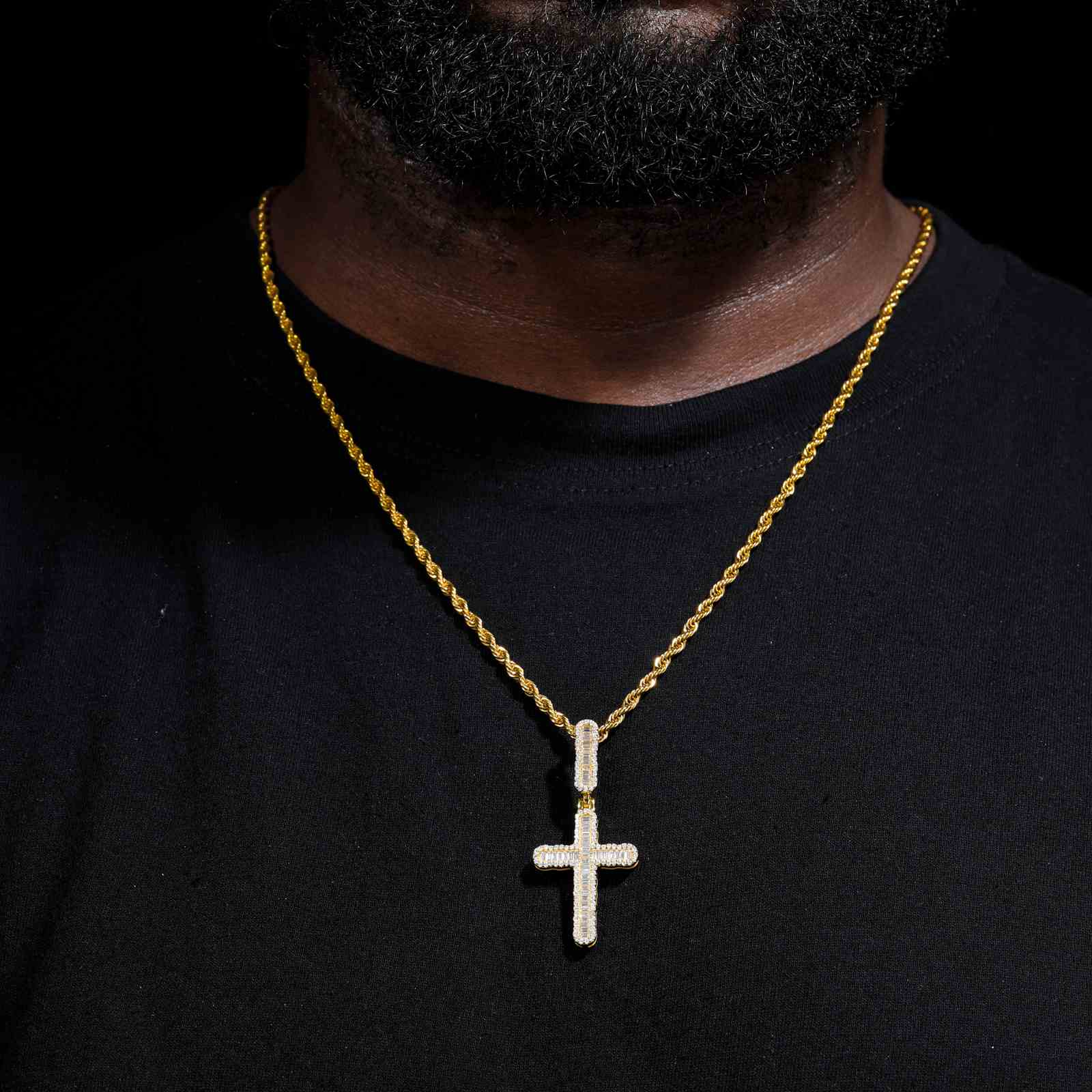Baguette Cross Pendant