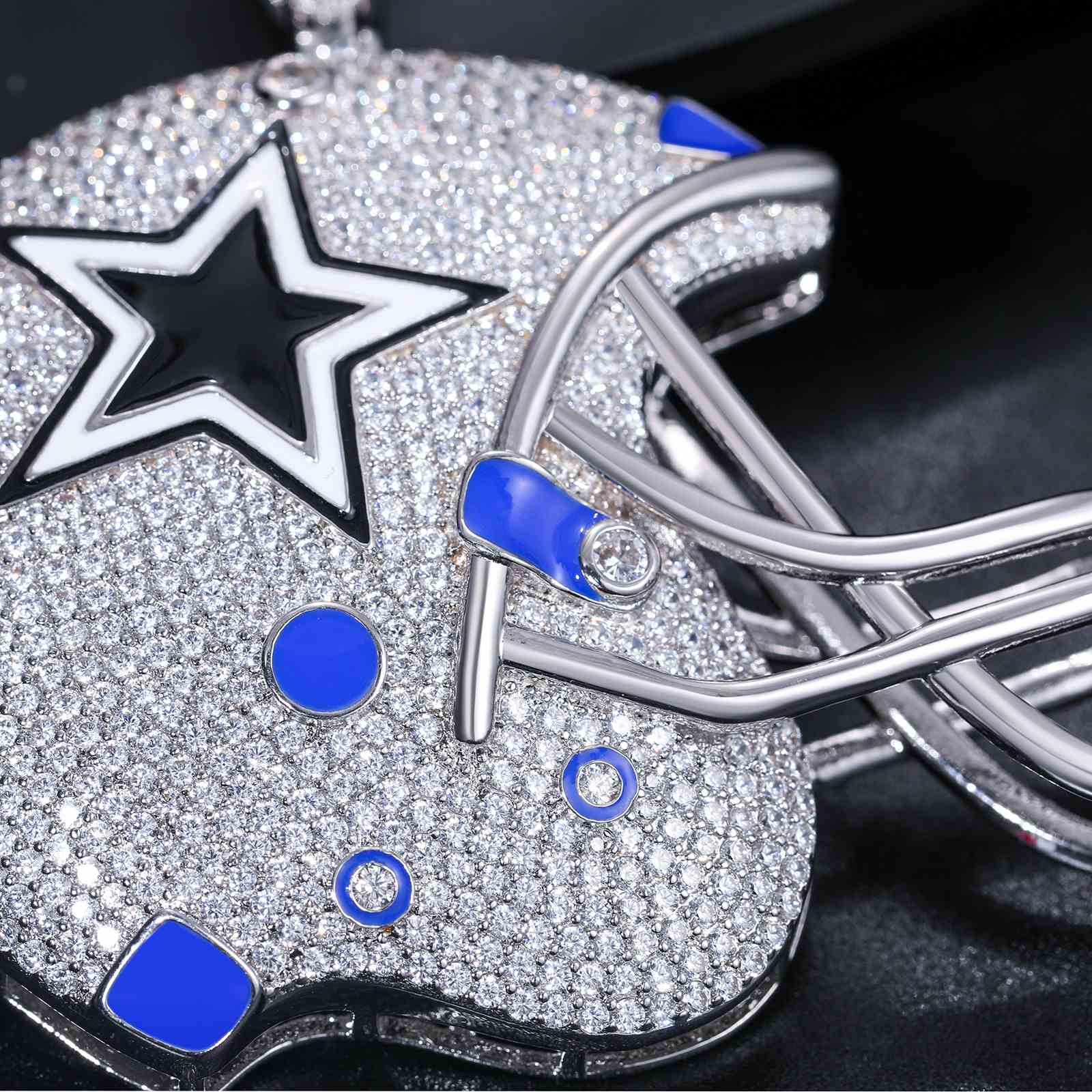 Sports Baseball Helmet Star Pendant