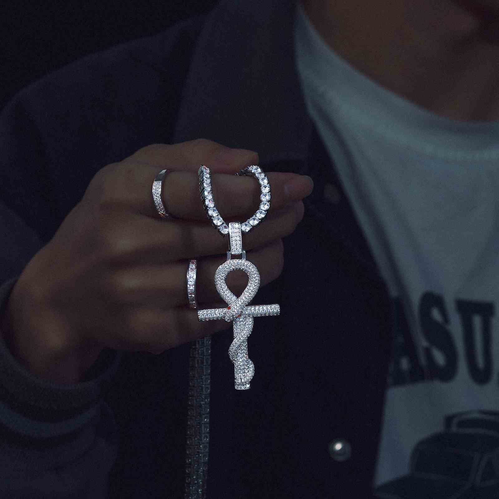Snake Ankh Cross Pendant