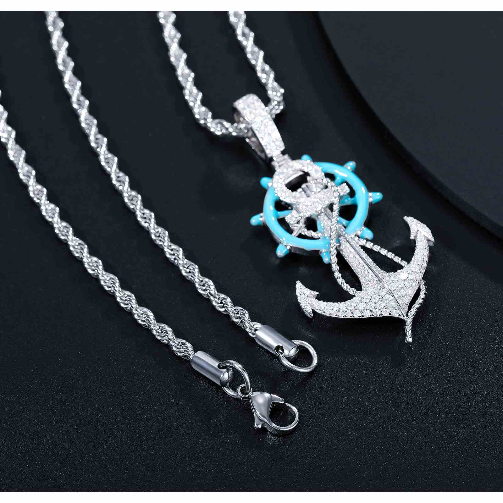 Glow In The Dark Rudder Anchor Pendant