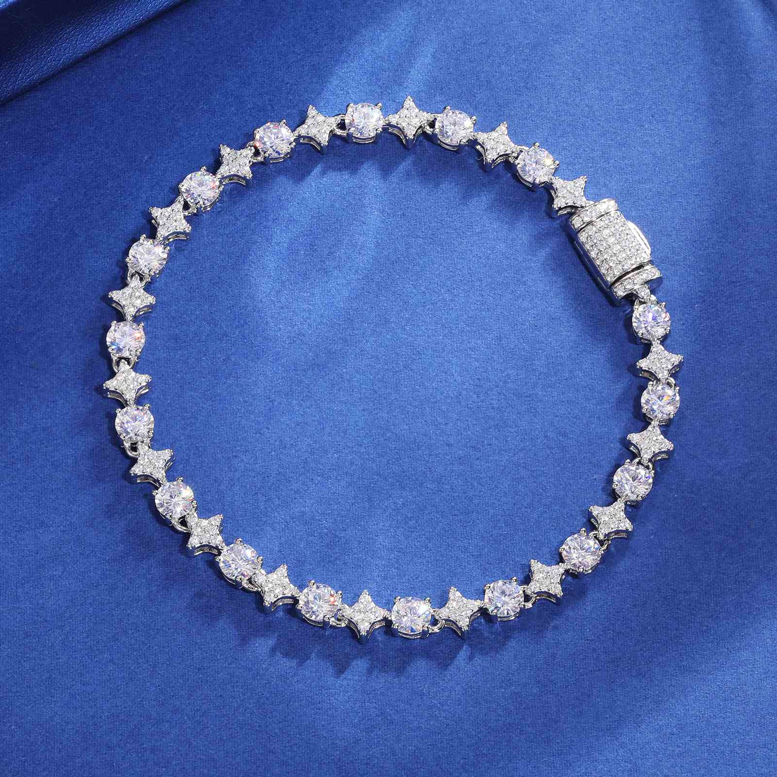 6mm 8mm Star Halo Tennis Bracelet