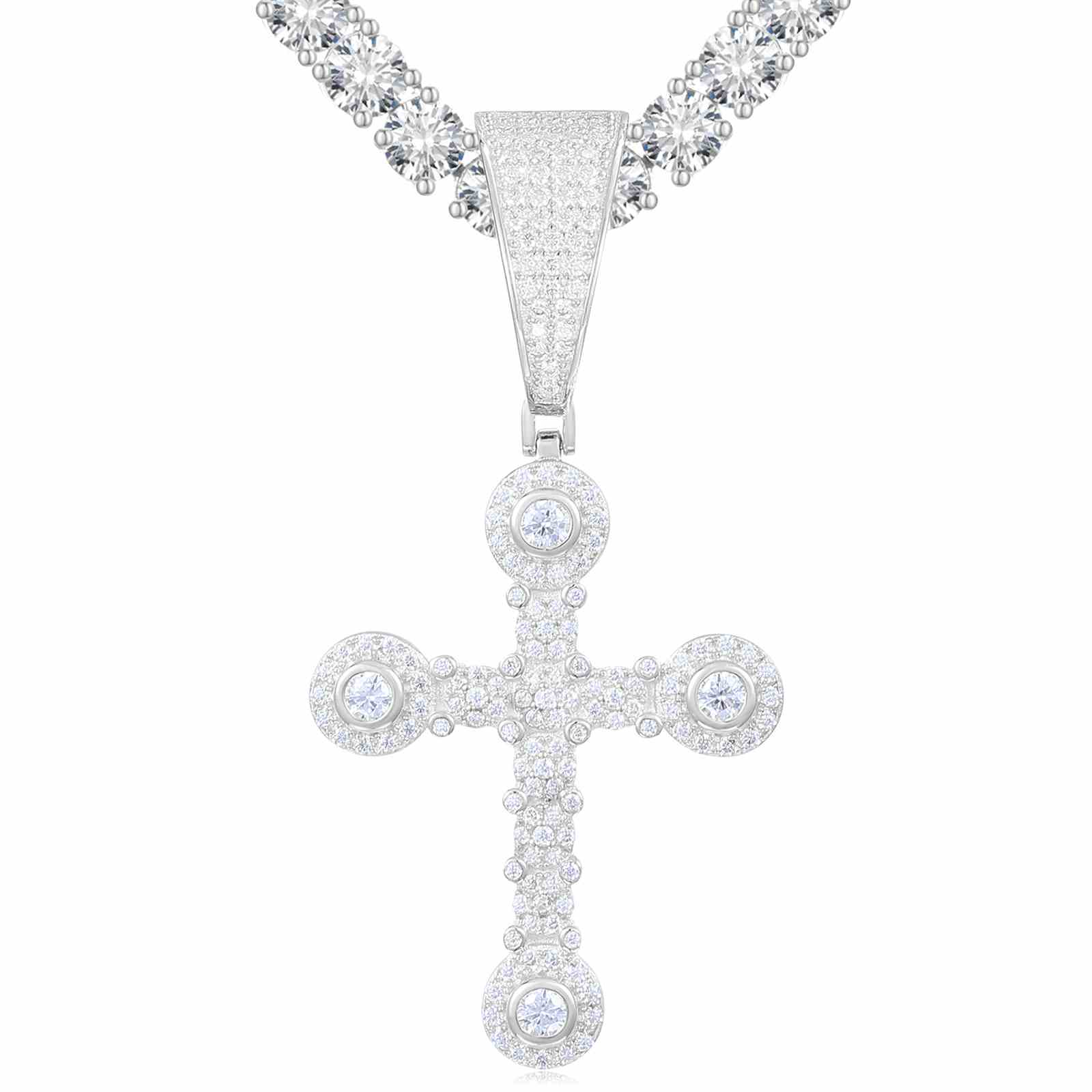 Star-studded Cross Pendant