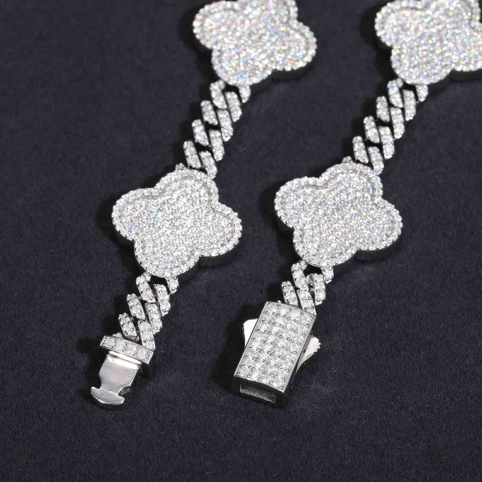 6mm Four Leaf Clover Cuban Link Bracelet