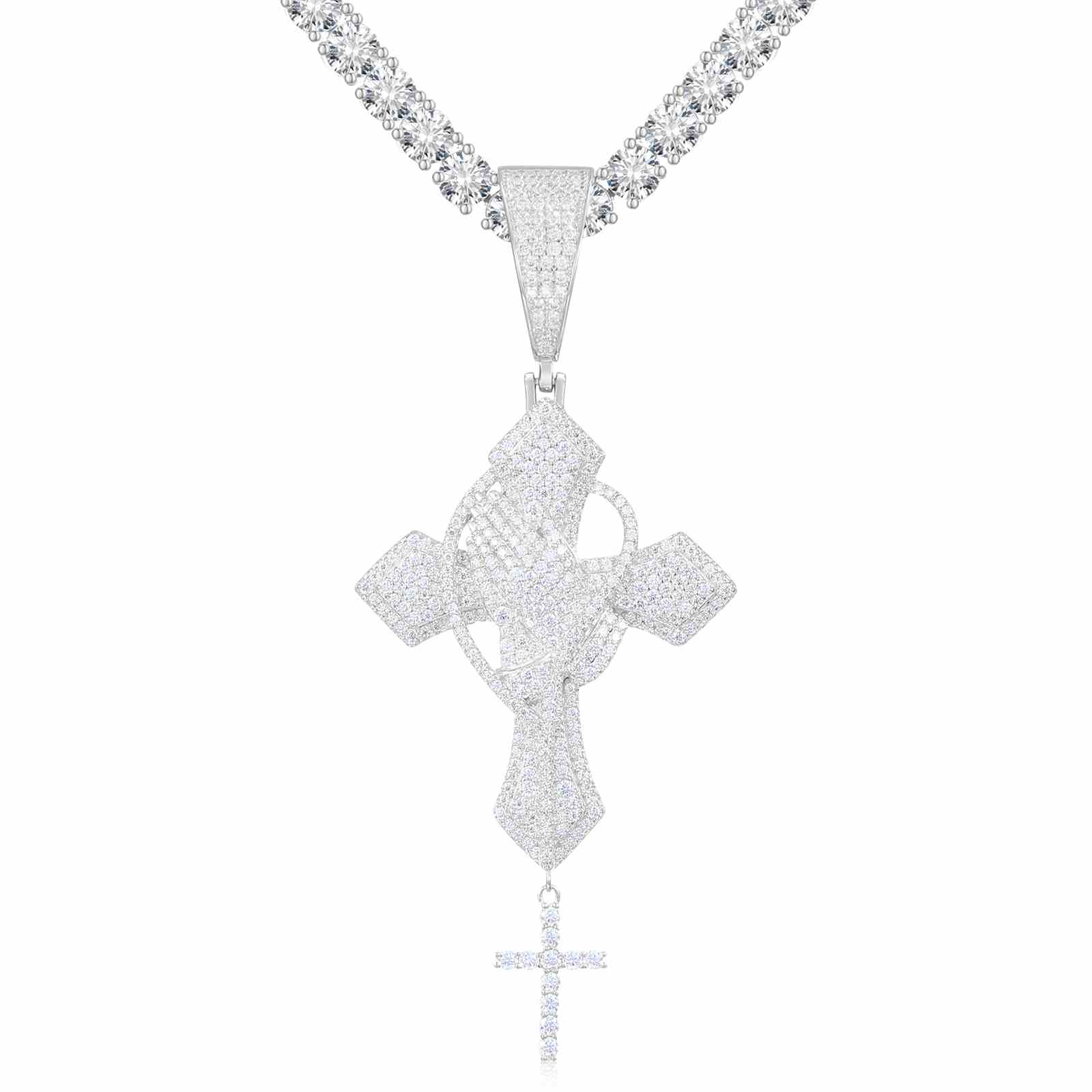 Pray Hand Cross Pendant