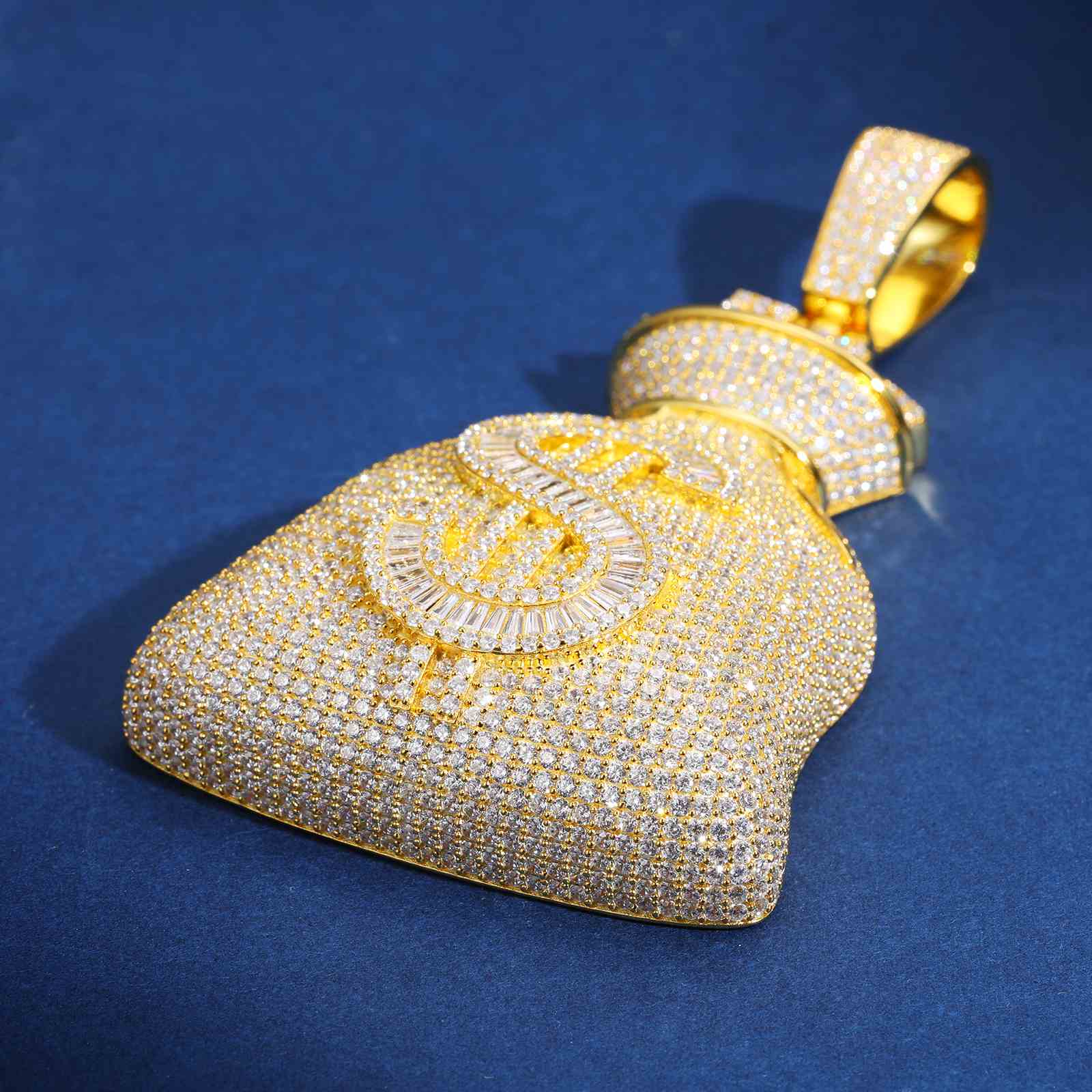 3 Sizes Baguette Dollar Money Bag Pendant