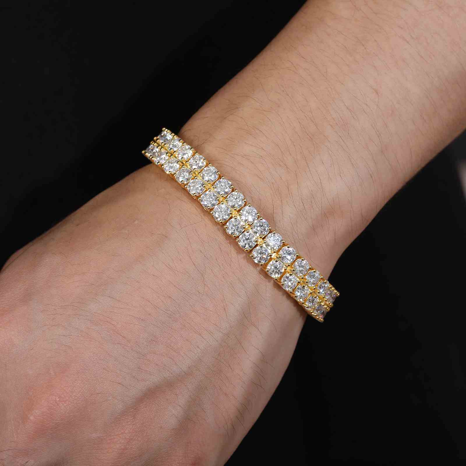 6mm-10mm 2 Rows Tennis Bracelet