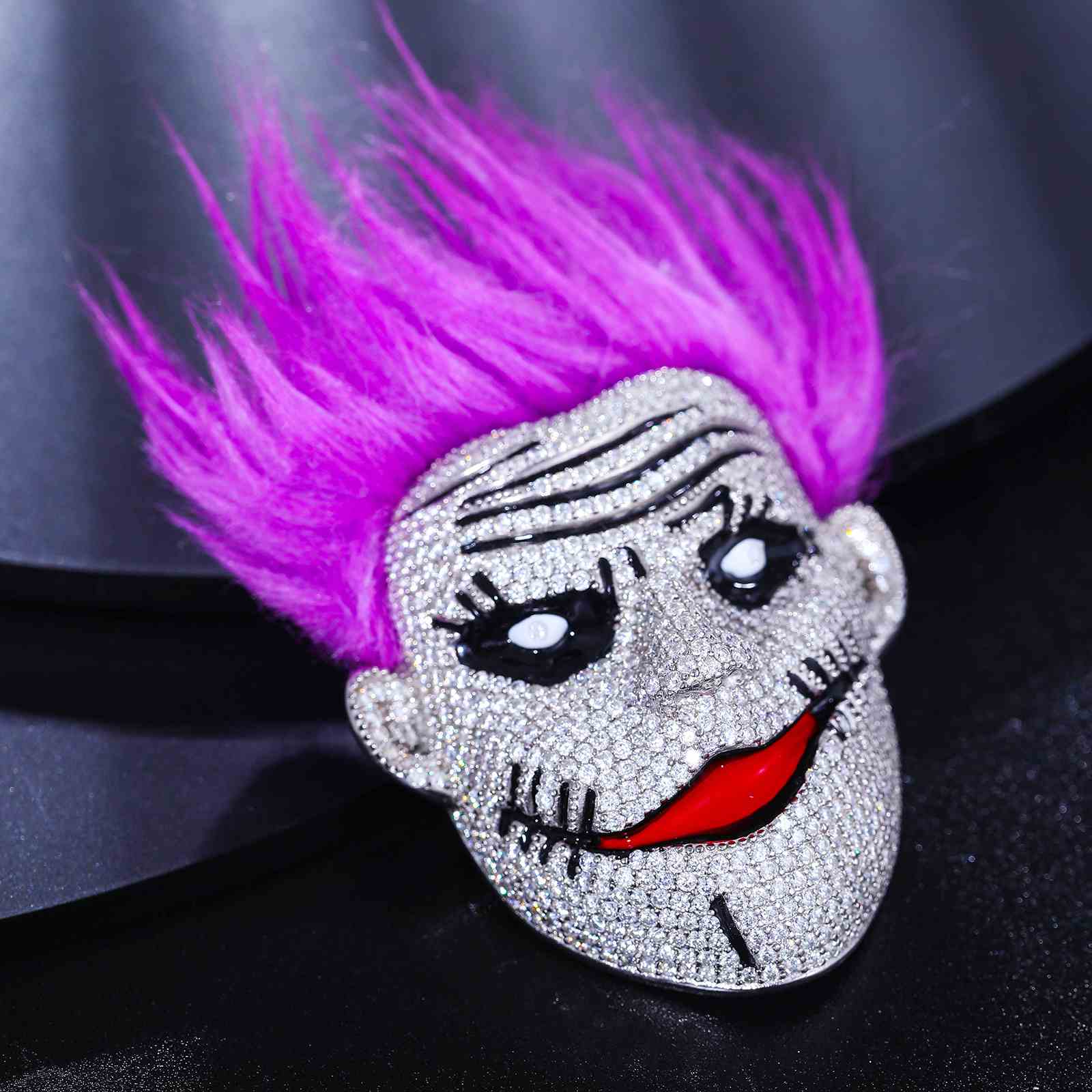 Purple Hair Clown Pendant