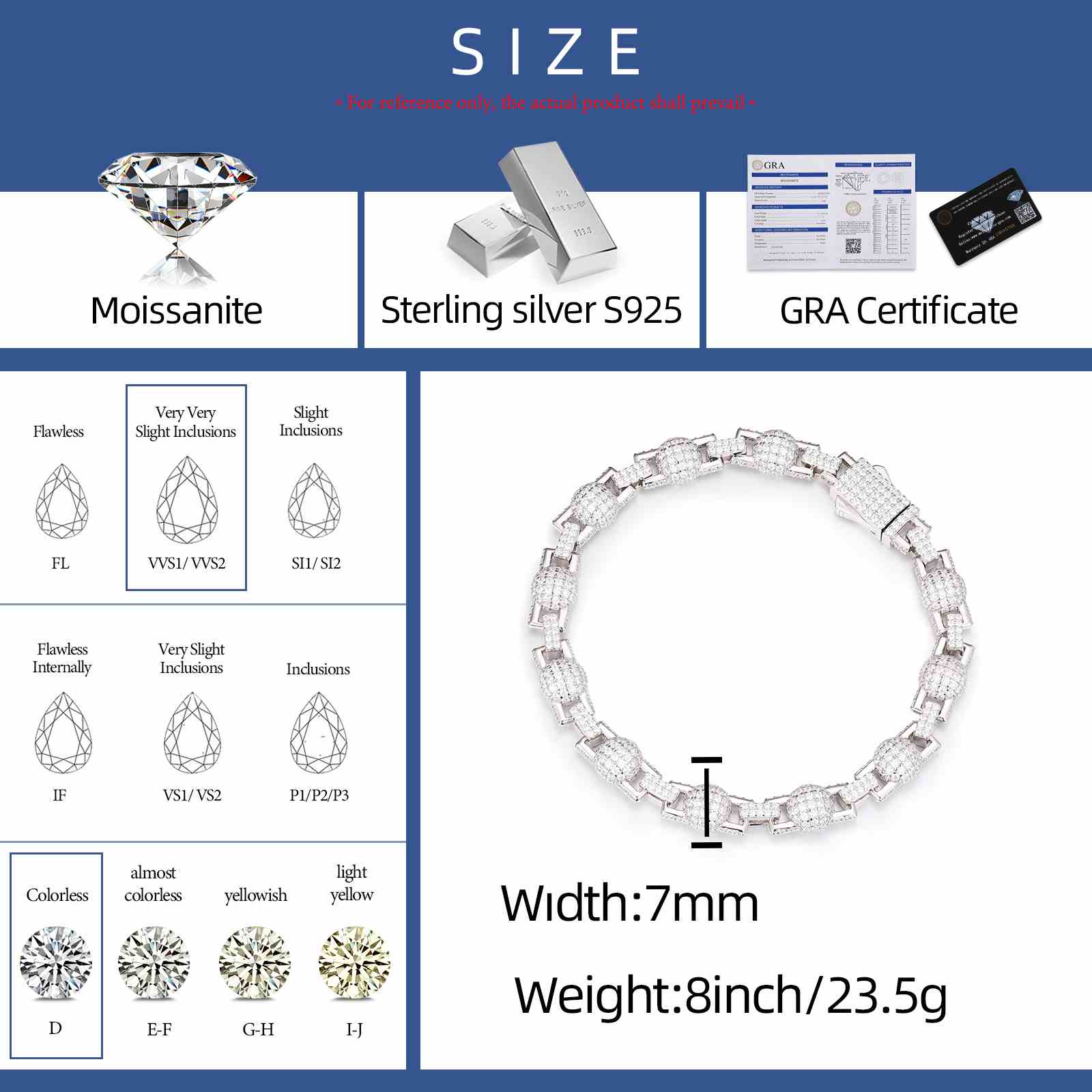 7mm Iced Out Bead Bracelet