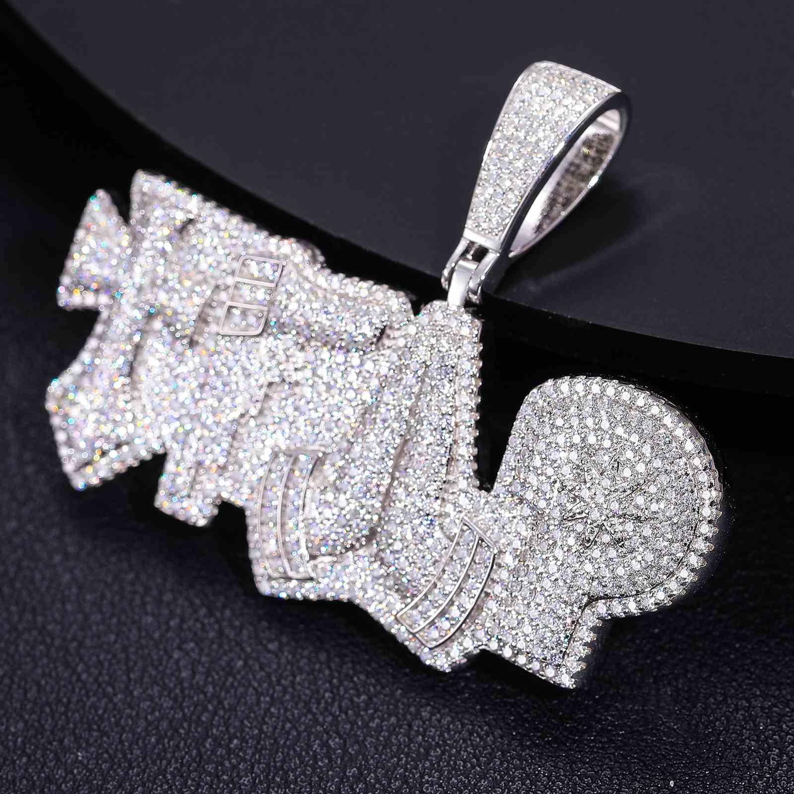 Cross Gun Prayer Hand Charm Pendant