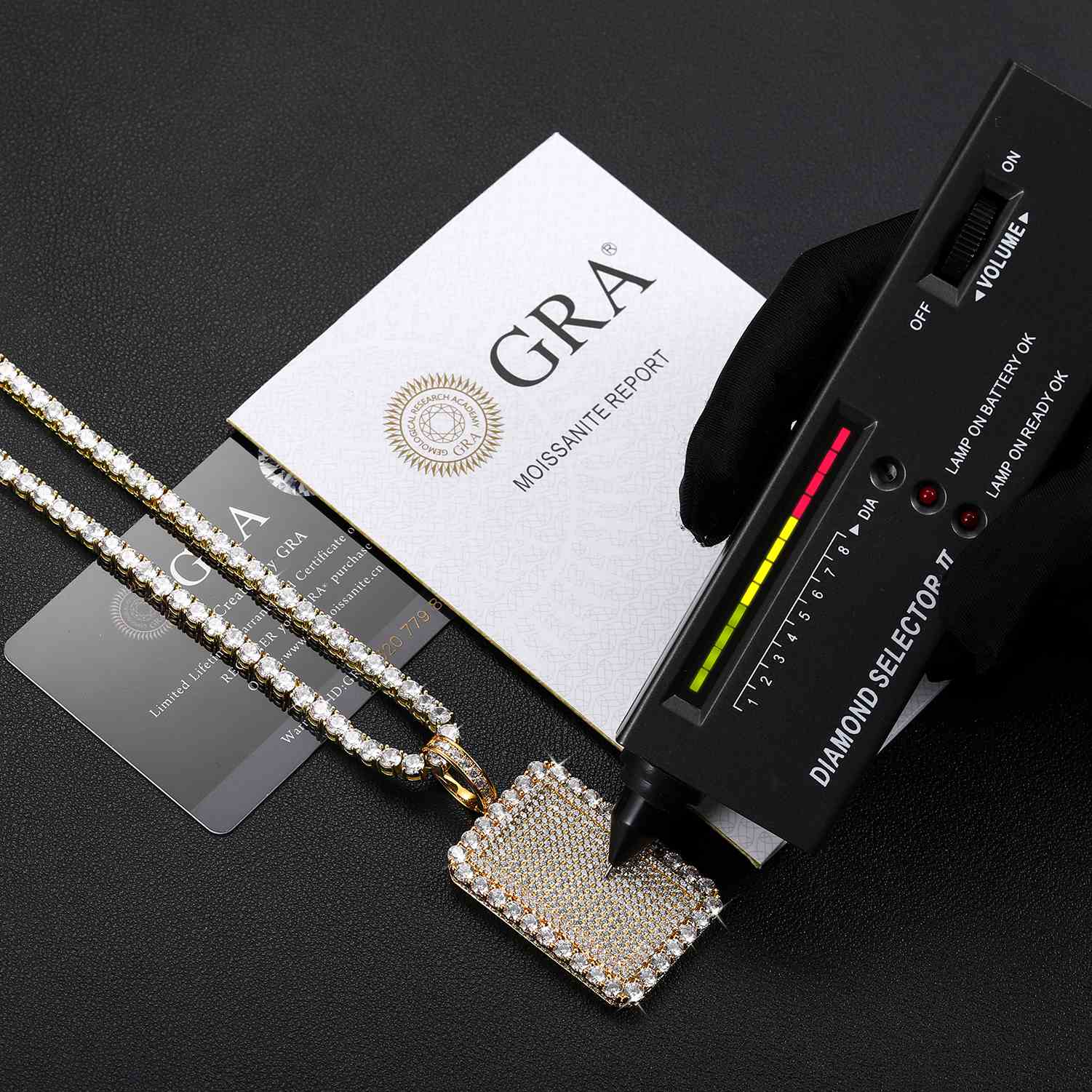 Square Tag Charm Pendant