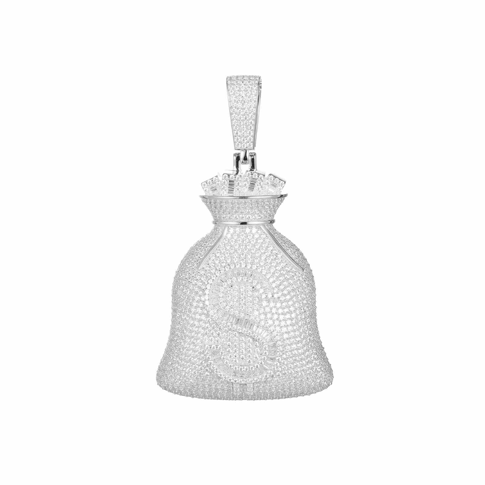 3 Sizes Baguette Dollar Money Bag Pendant