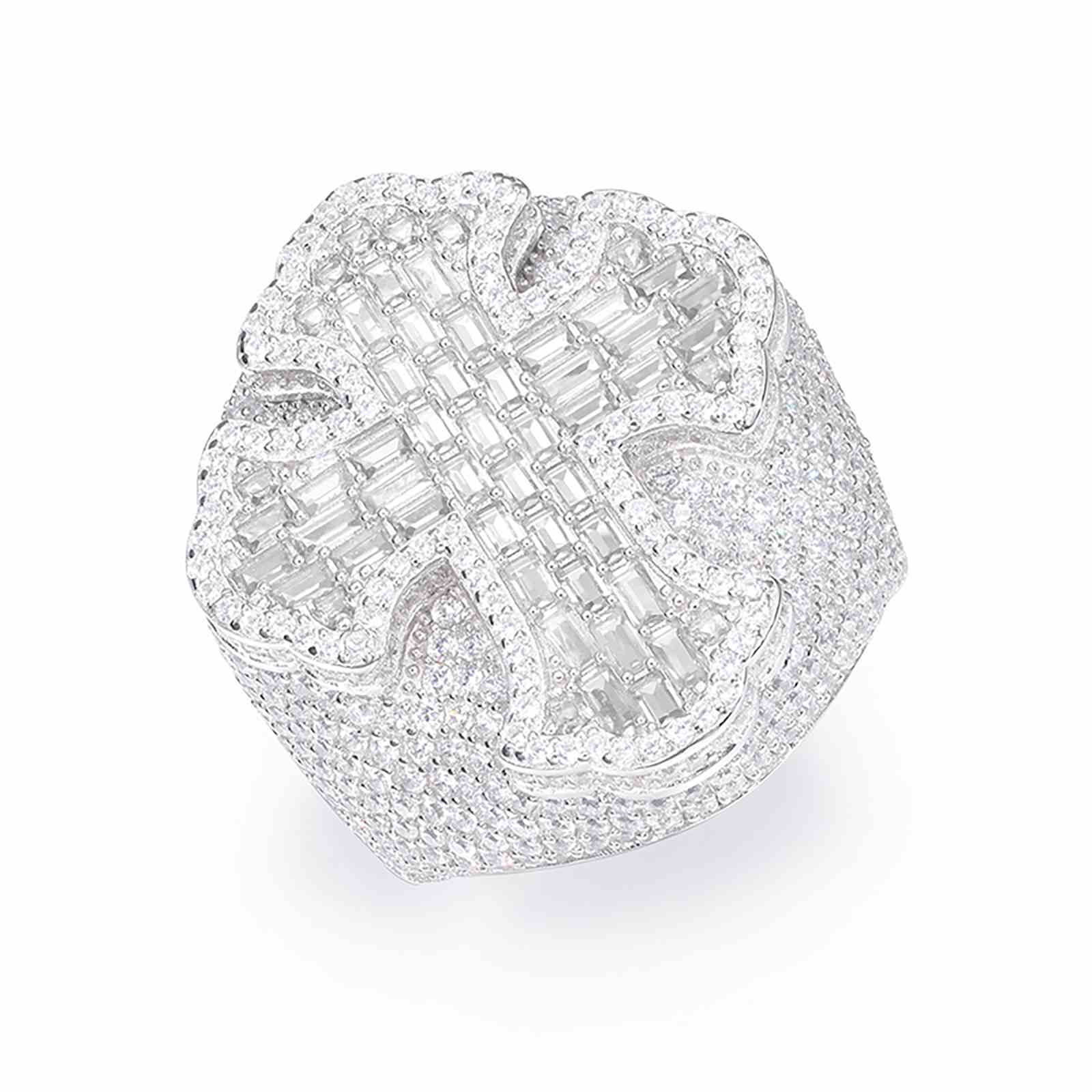 Micro Baguette lris Cross Ring