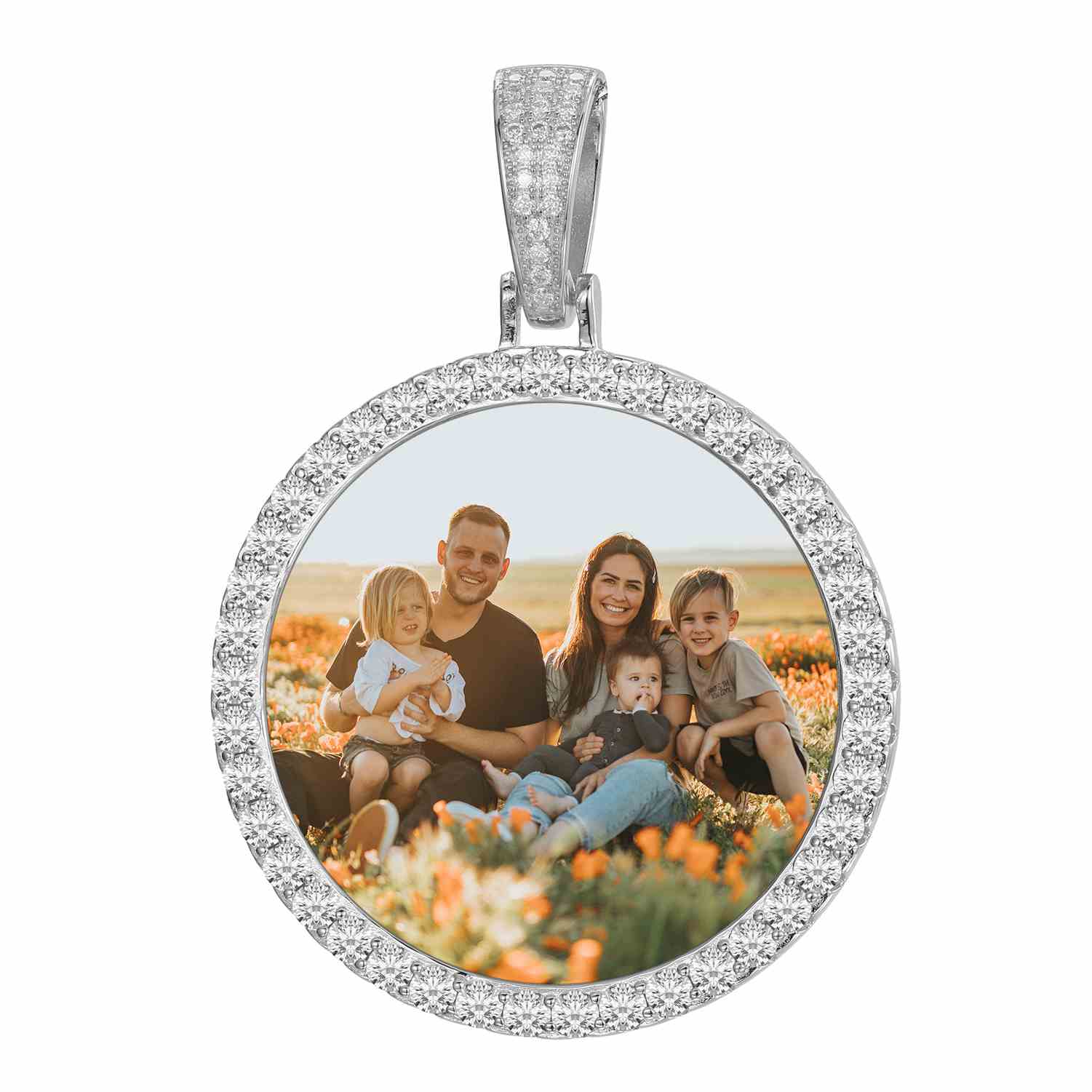 Round Photo Frame Picture Pendant