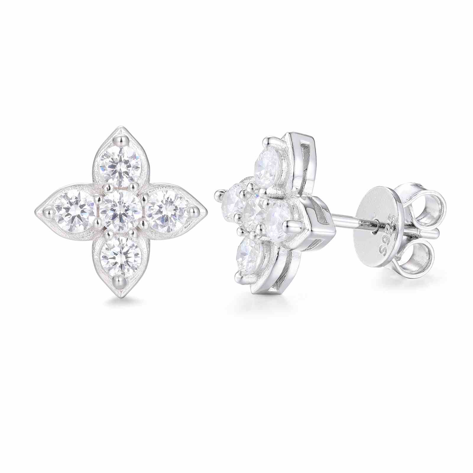 Four Leaf Clover Stud Earrings