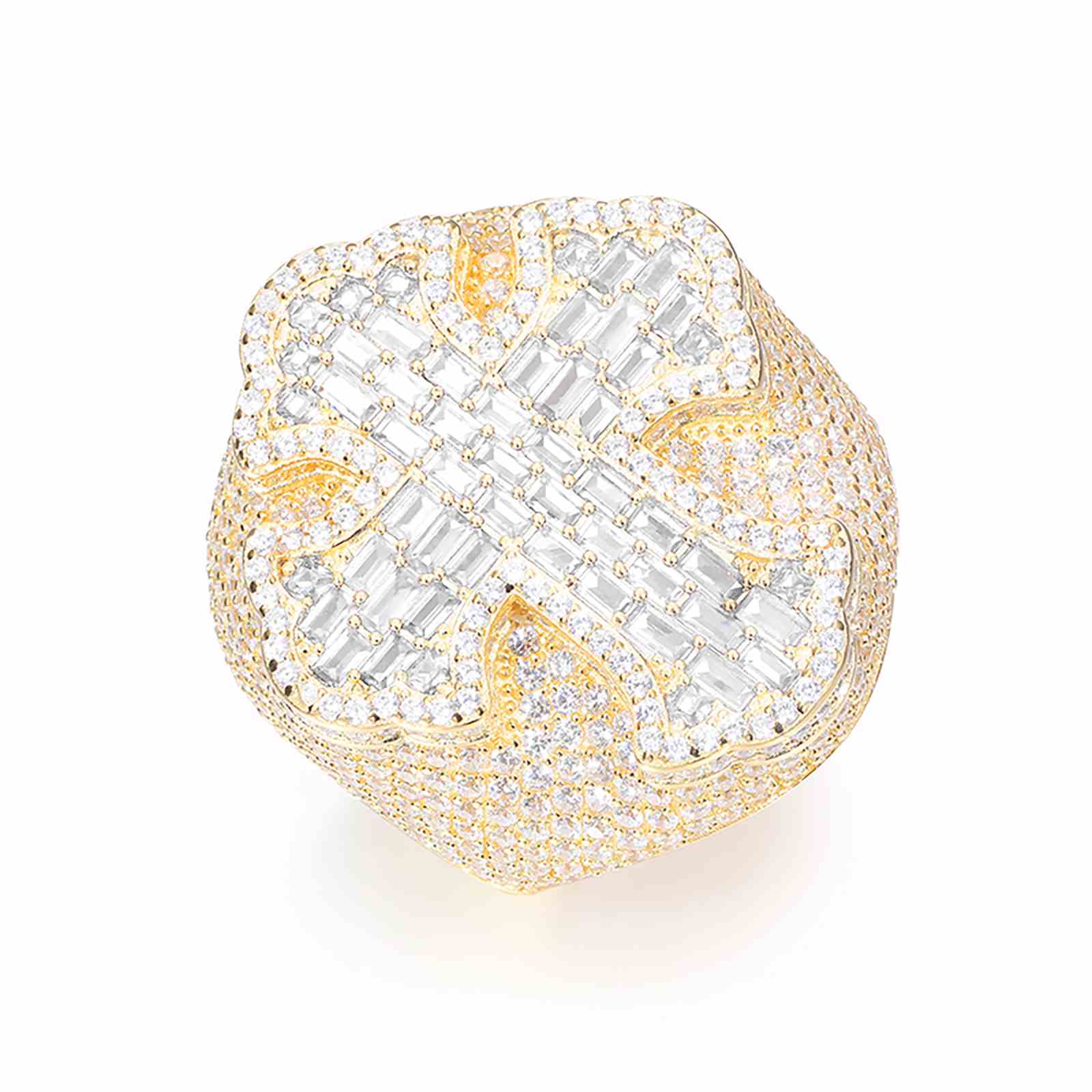 Micro Baguette lris Cross Ring