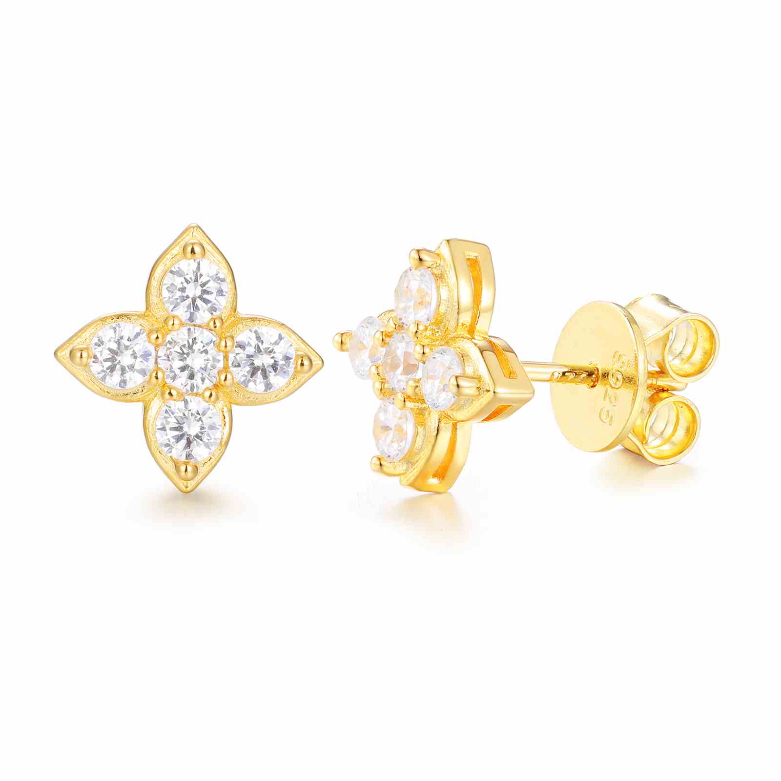Four Leaf Clover Stud Earrings