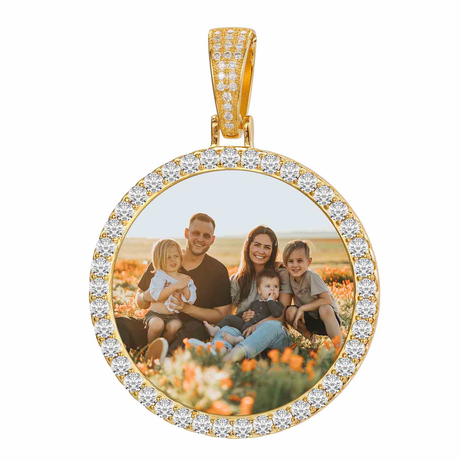 Round Photo Frame Picture Pendant