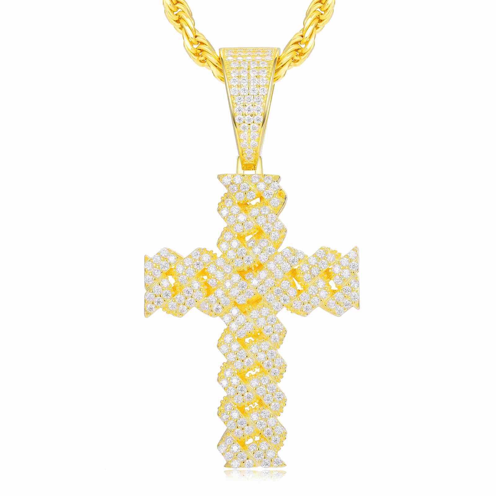 Iced Out Cuban Cross Pendant