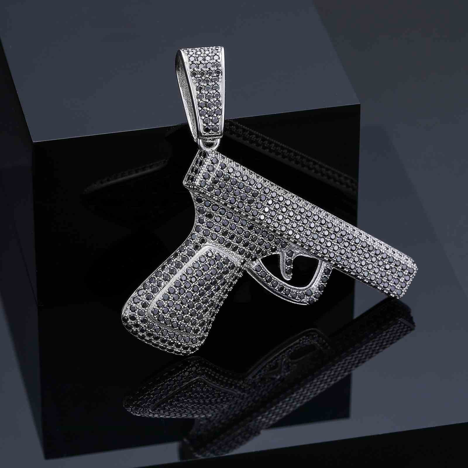 Iced Out Pistol Pendant