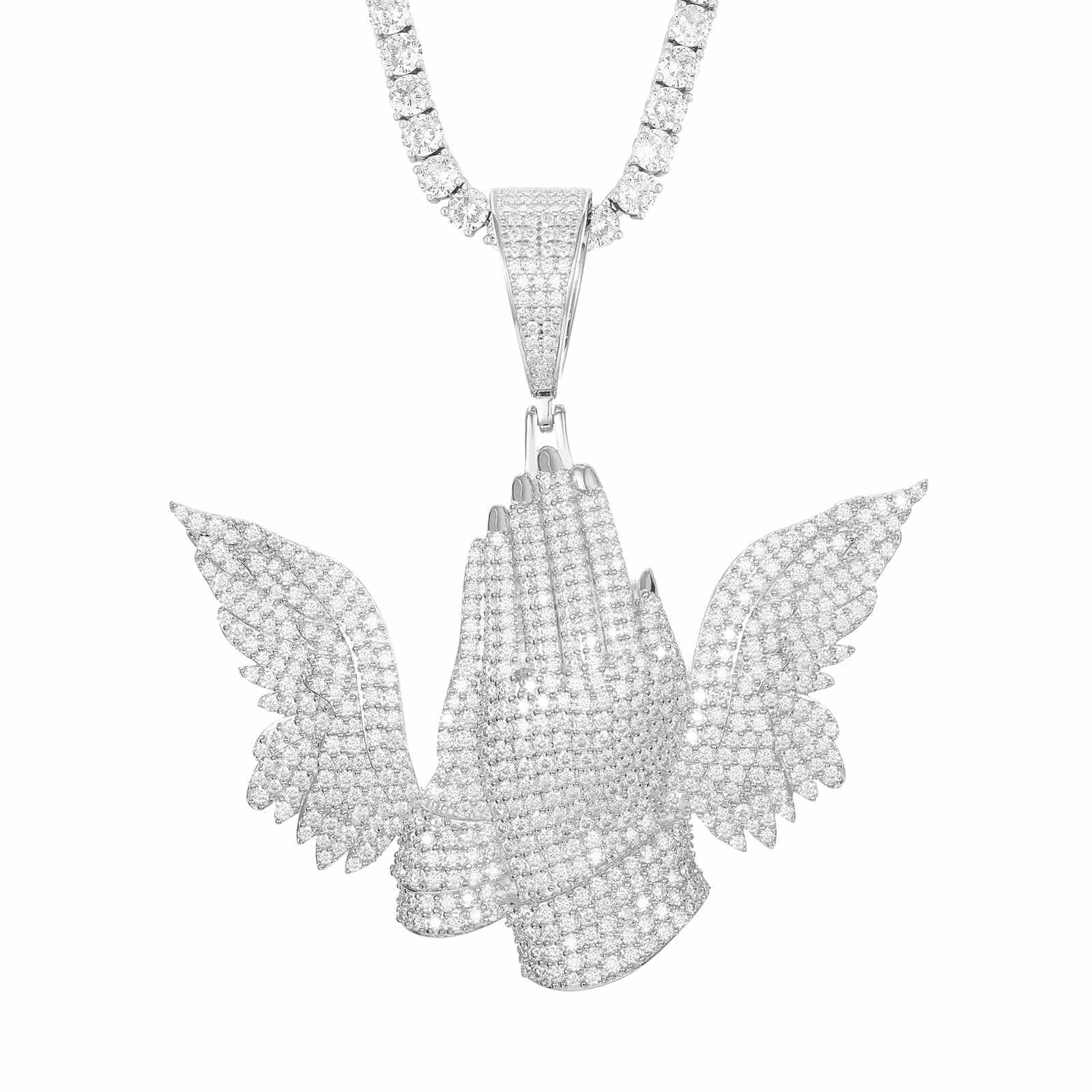 Wing Praying Hand Pendant