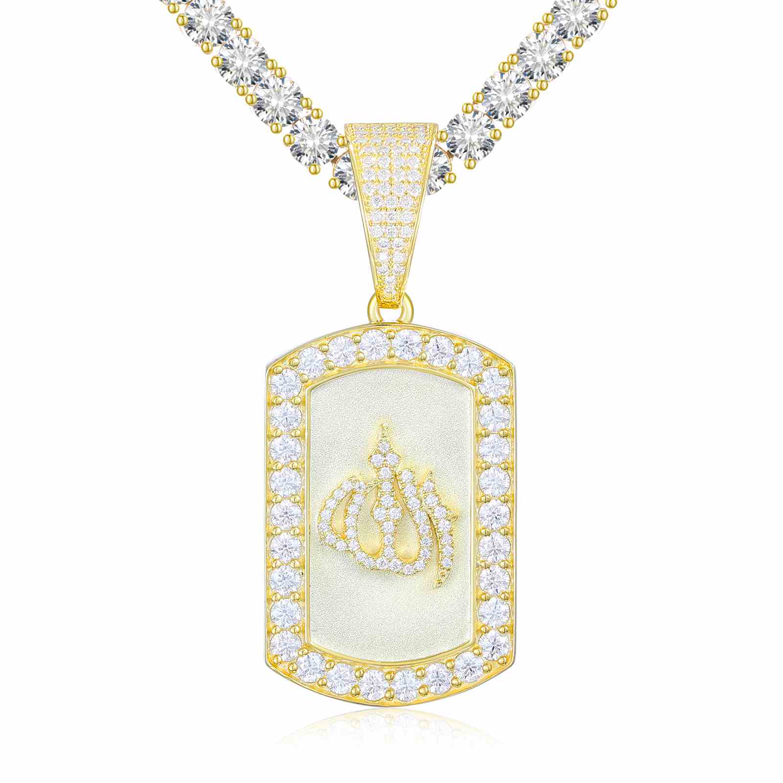Allah Pattern Tag Pendant