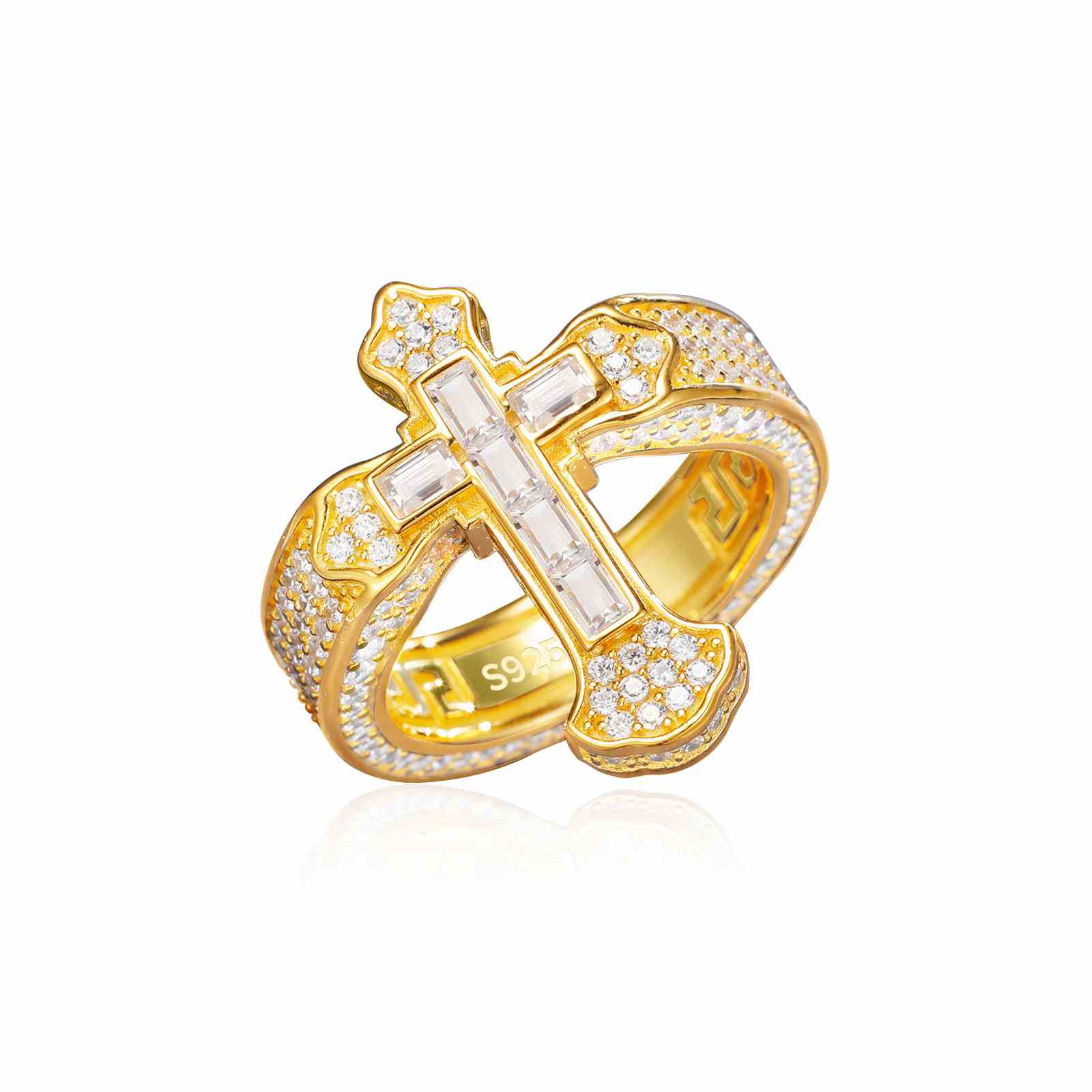 Baguette Iris Cross Ring