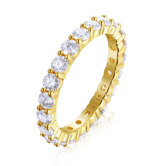 925 Silver Moissanite Full Eternity Ring TQR0008