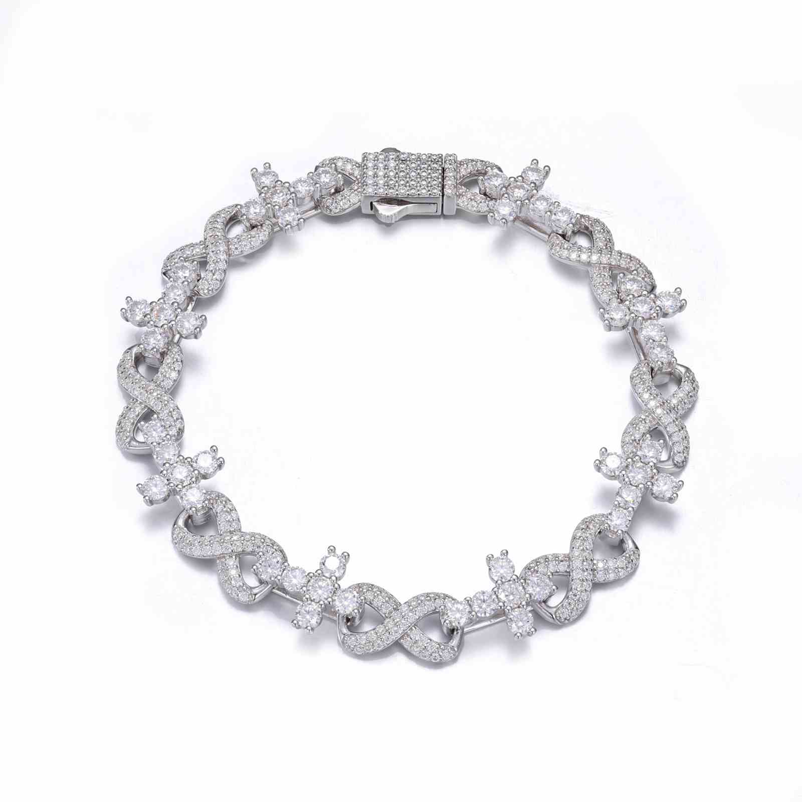 10mm Infinity Mixed Cross Bracelet