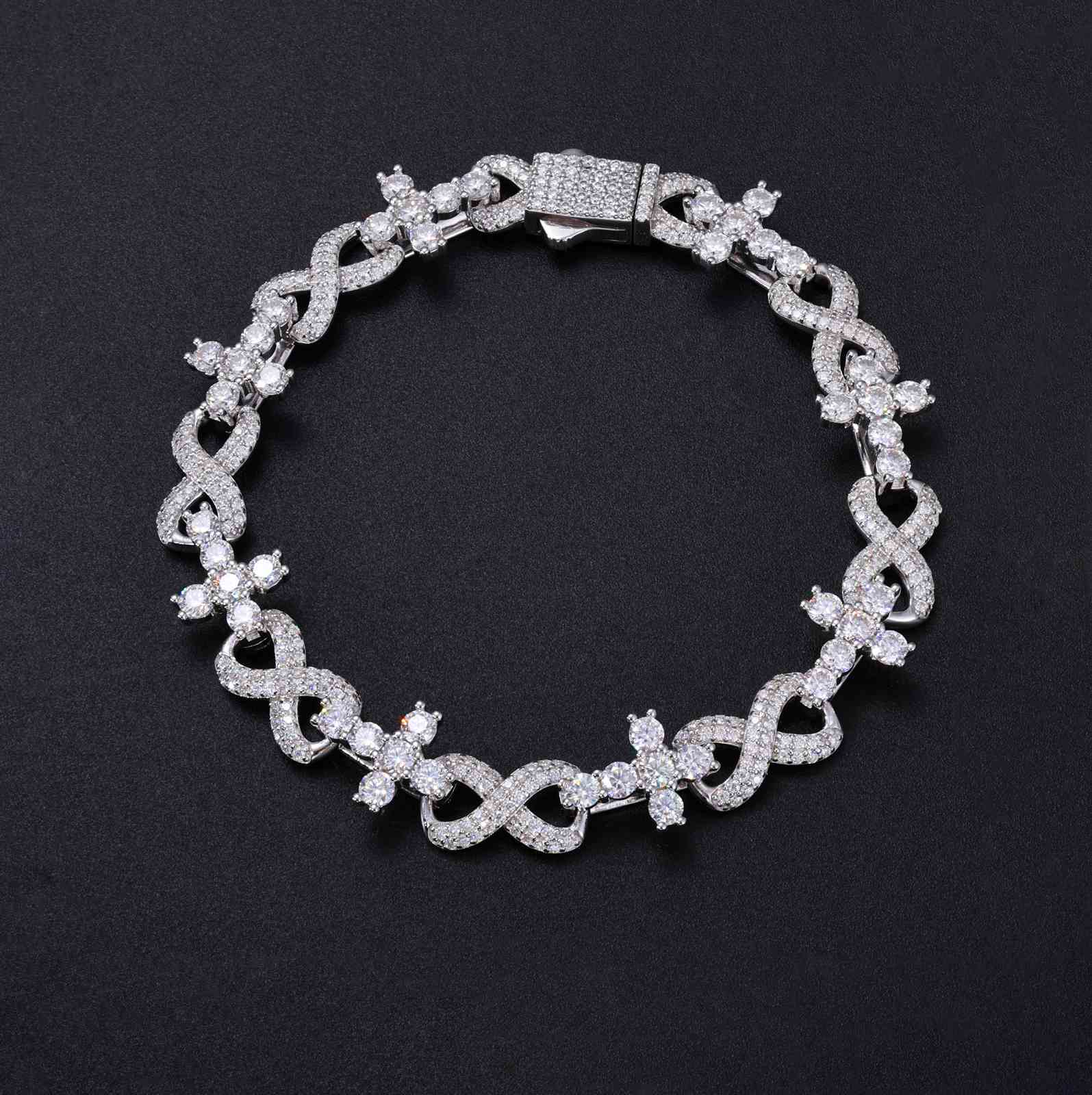 10mm Infinity Mixed Cross Bracelet