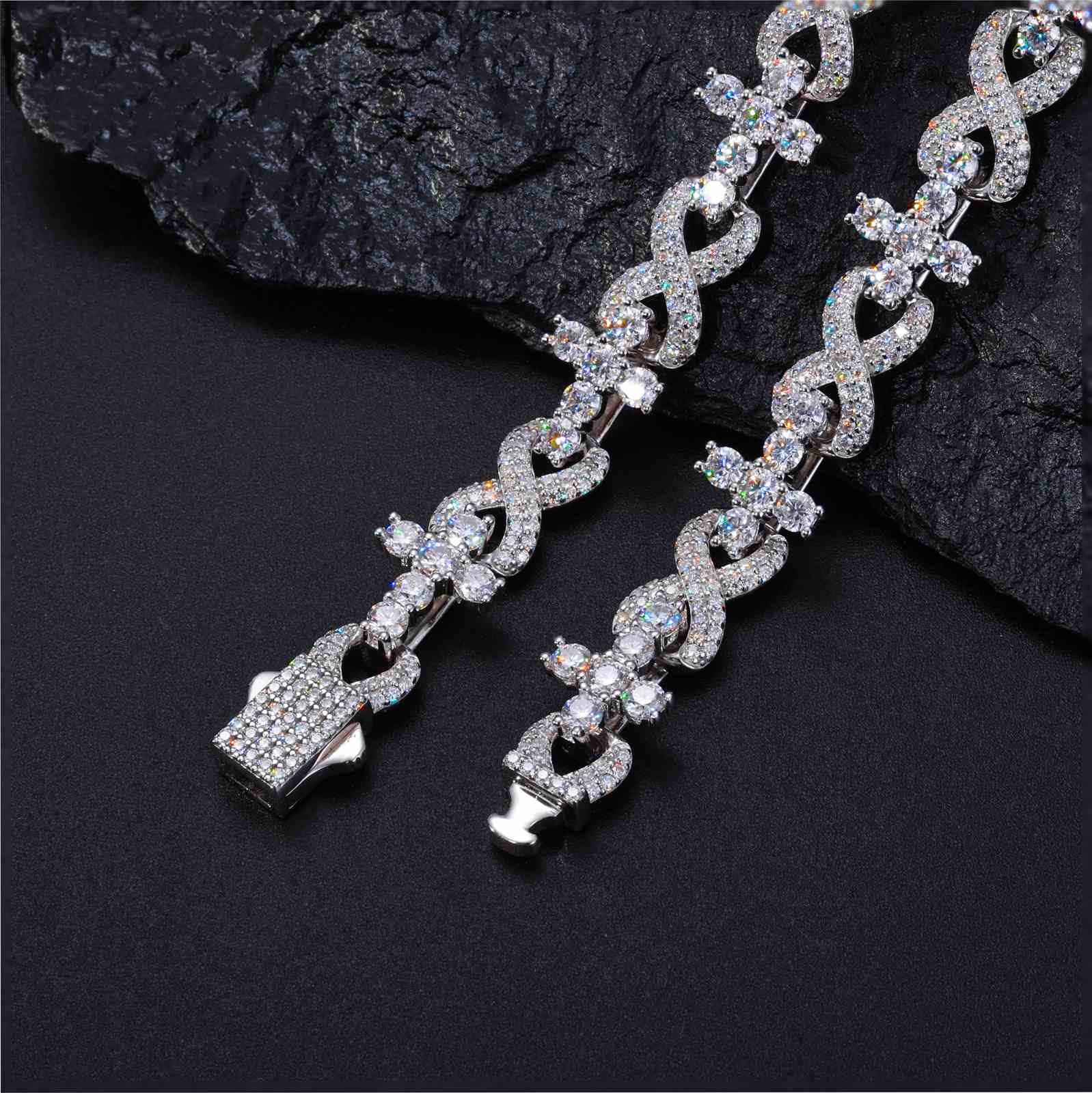 10mm Infinity Mixed Cross Bracelet